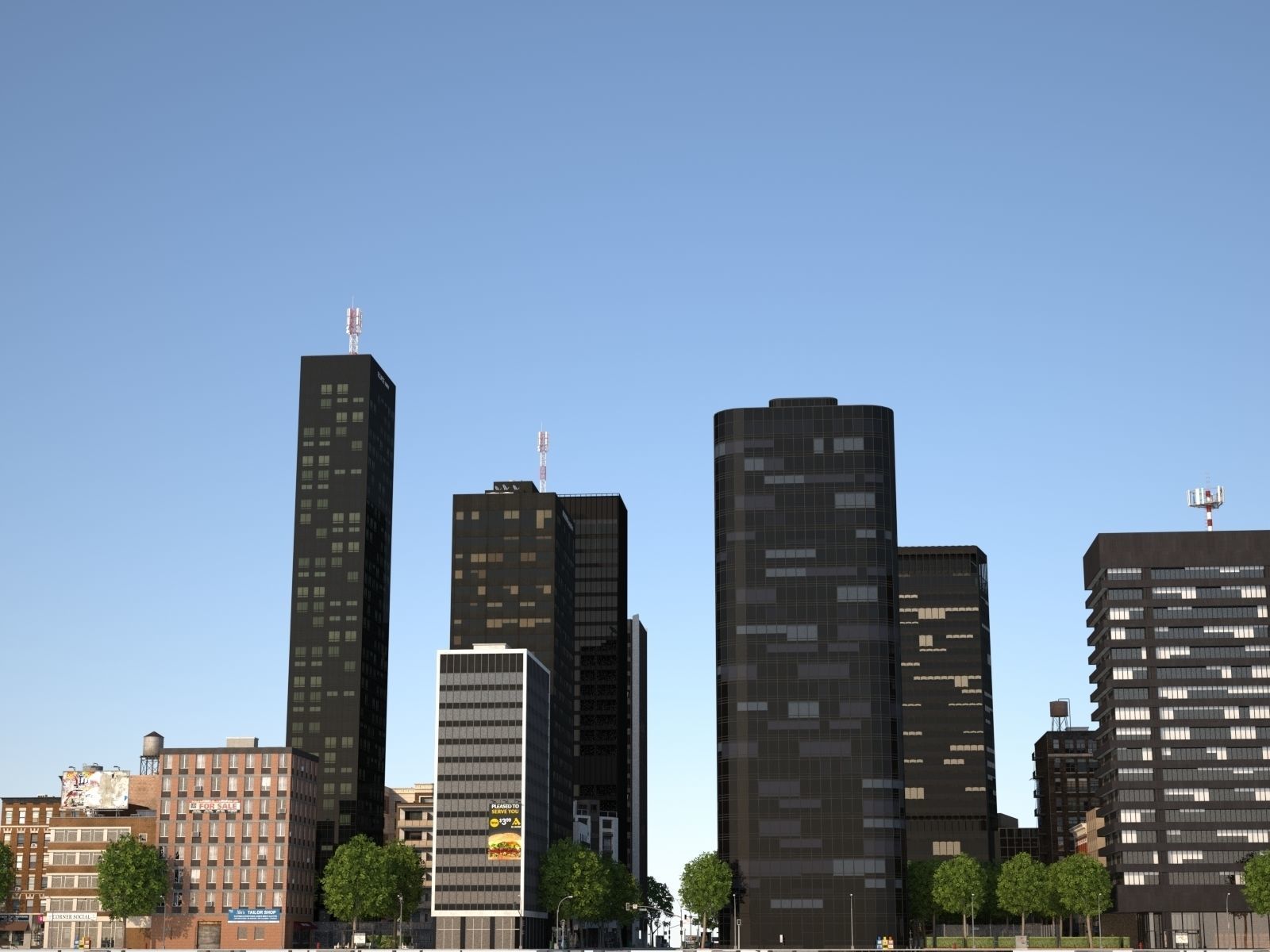 Dunkel City Low-poly 3D model_22