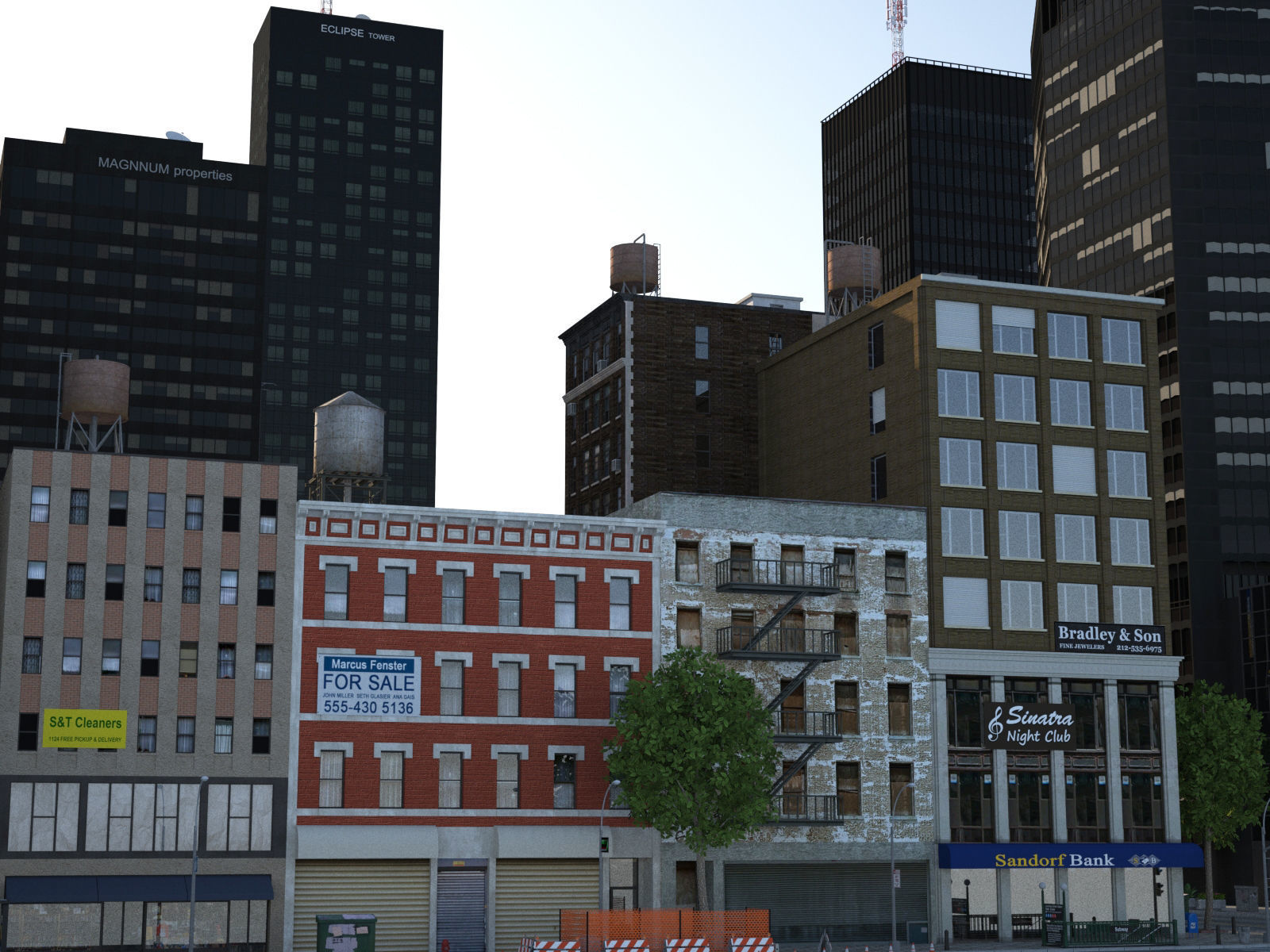 Dunkel City Low-poly 3D model_19