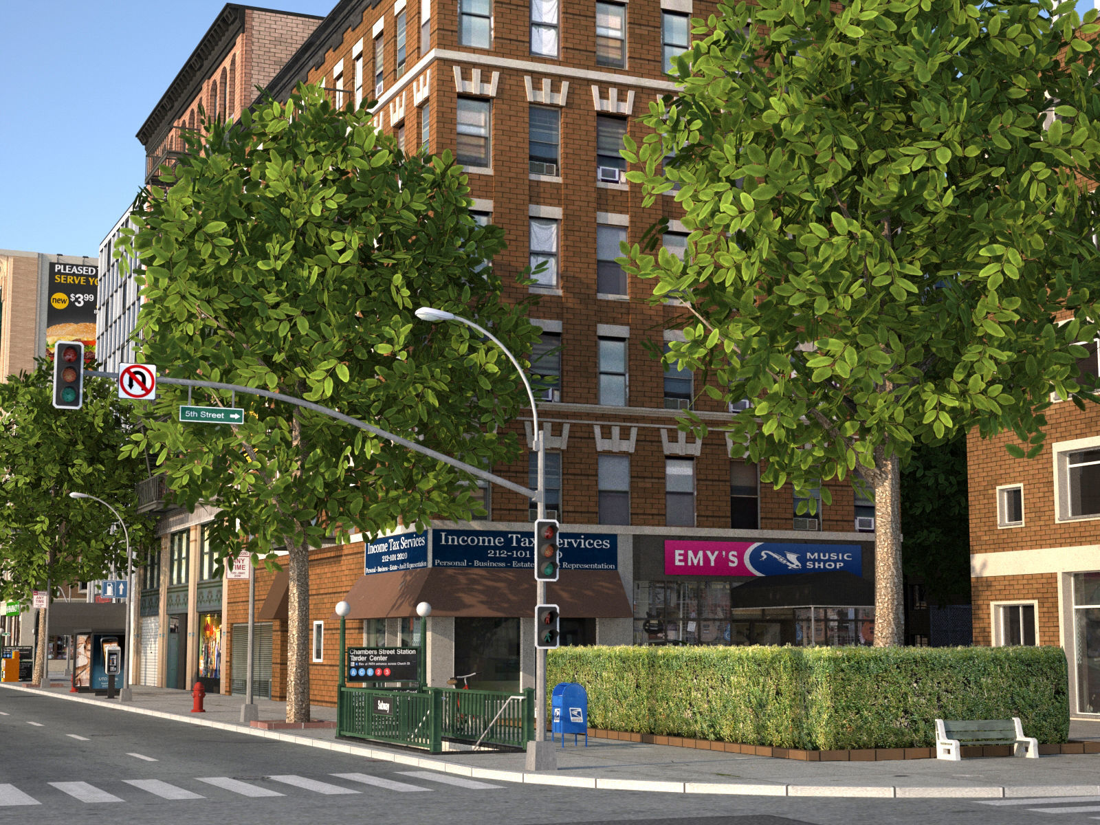 Dunkel City Low-poly 3D model_16