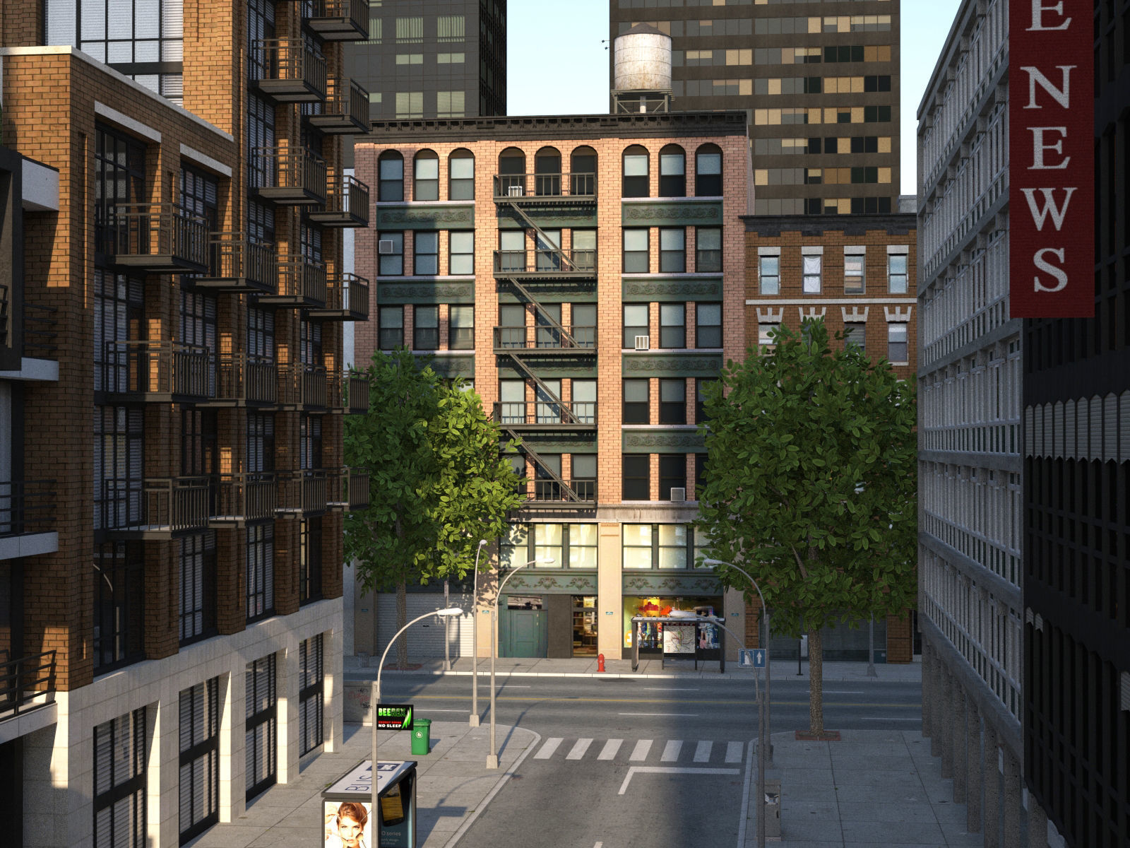 Dunkel City Low-poly 3D model_27