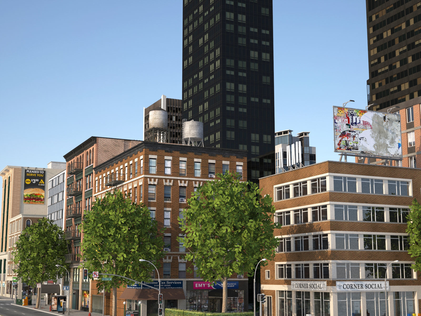 Dunkel City Low-poly 3D model_2