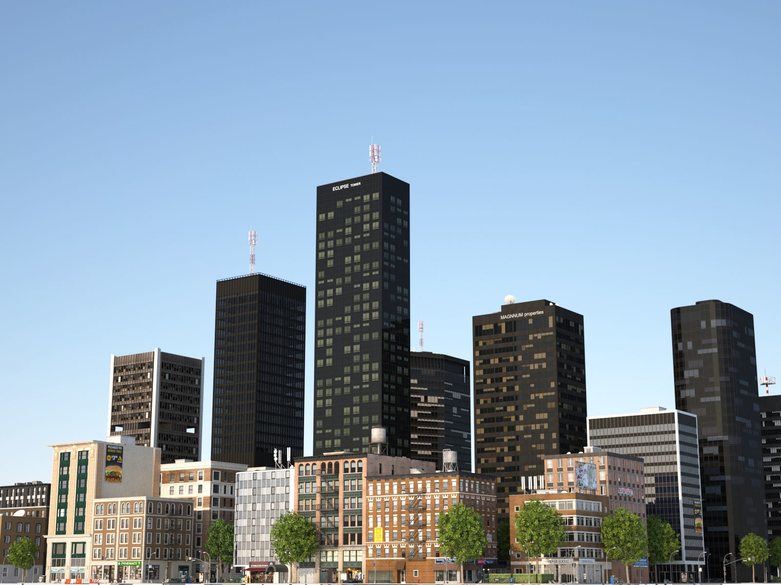 Dunkel City Low-poly 3D model_23