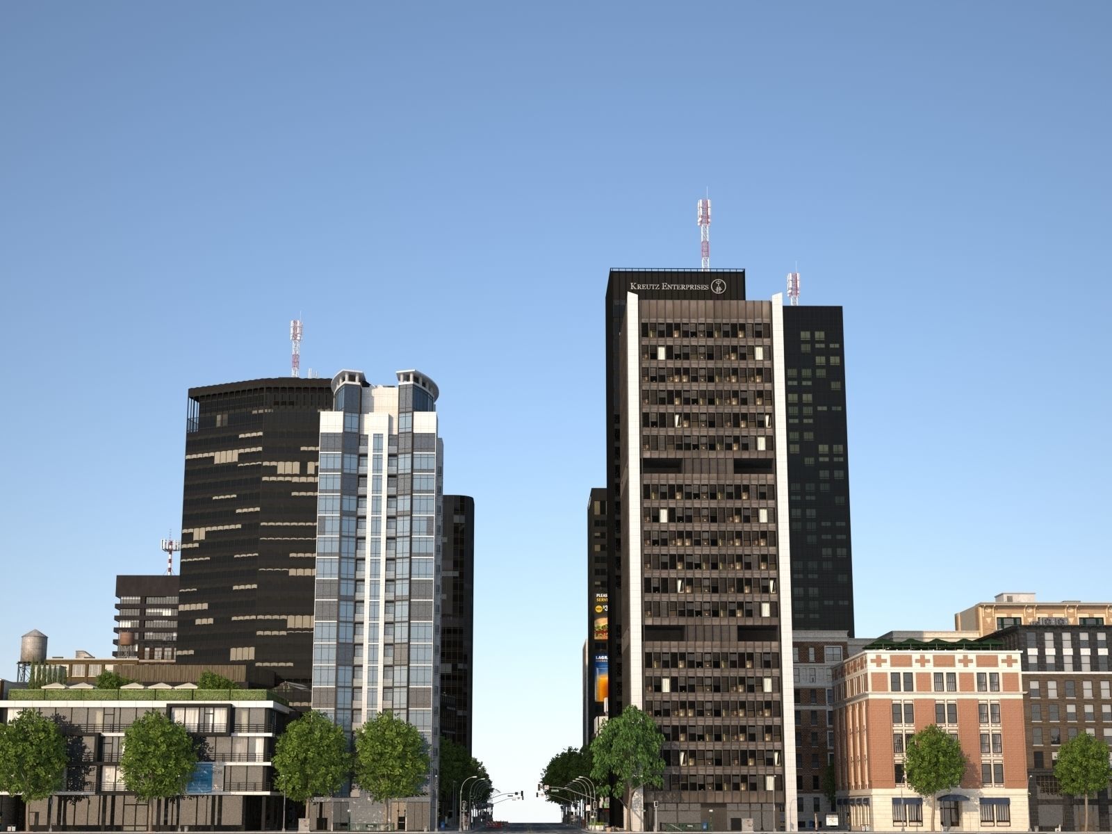 Dunkel City Low-poly 3D model_20