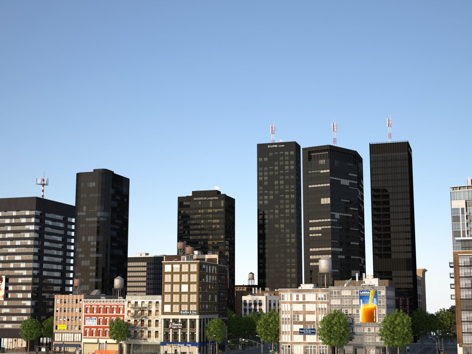 Dunkel City Low-poly 3D model_8