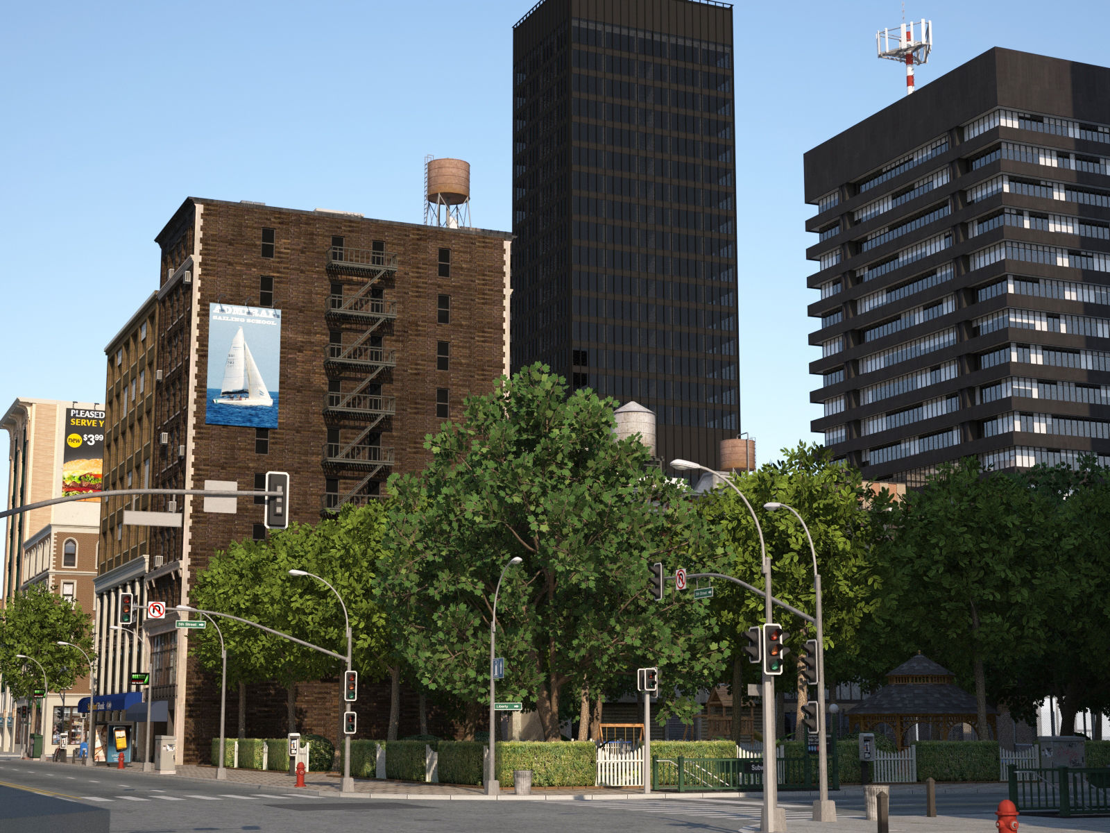 Dunkel City Low-poly 3D model_29