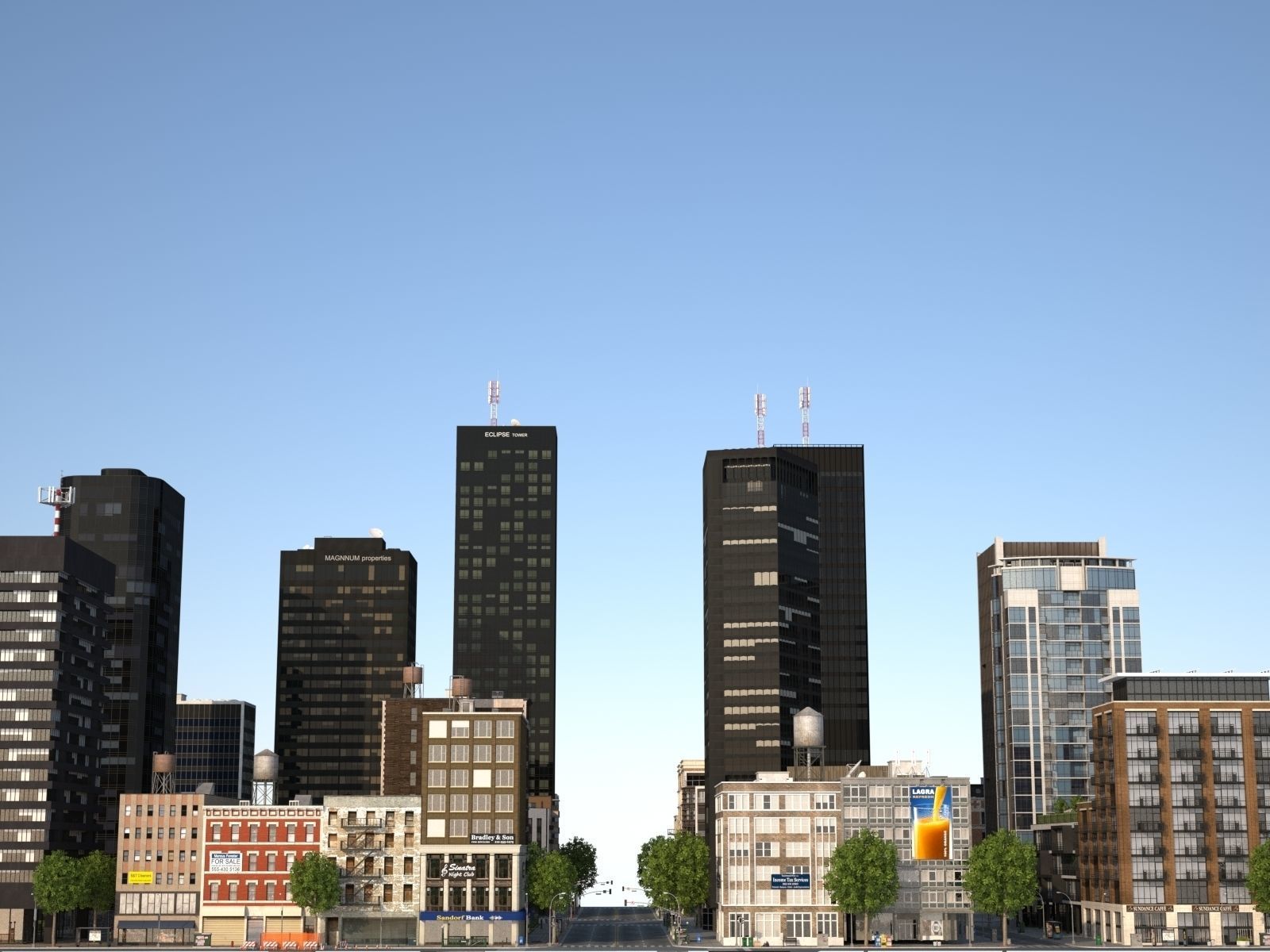 Dunkel City Low-poly 3D model_21