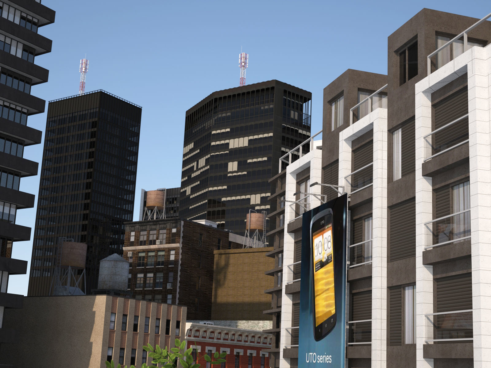 Dunkel City Low-poly 3D model_7