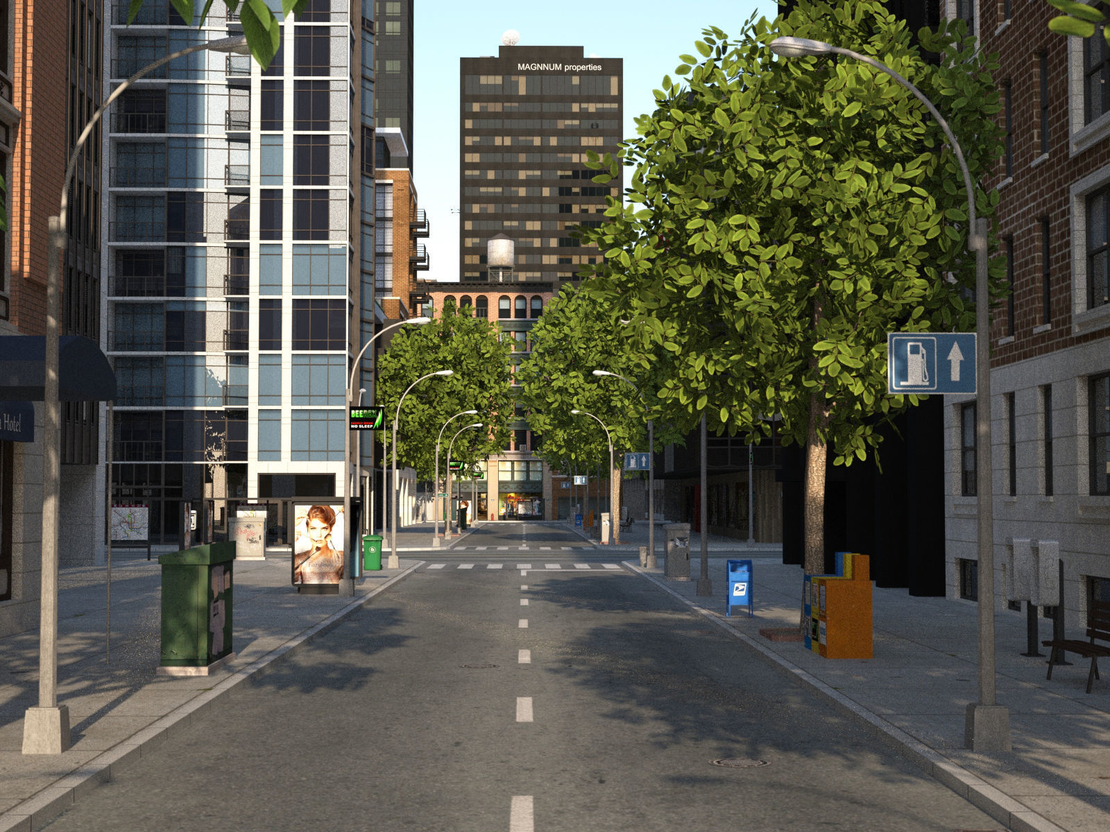 Dunkel City Low-poly 3D model_36