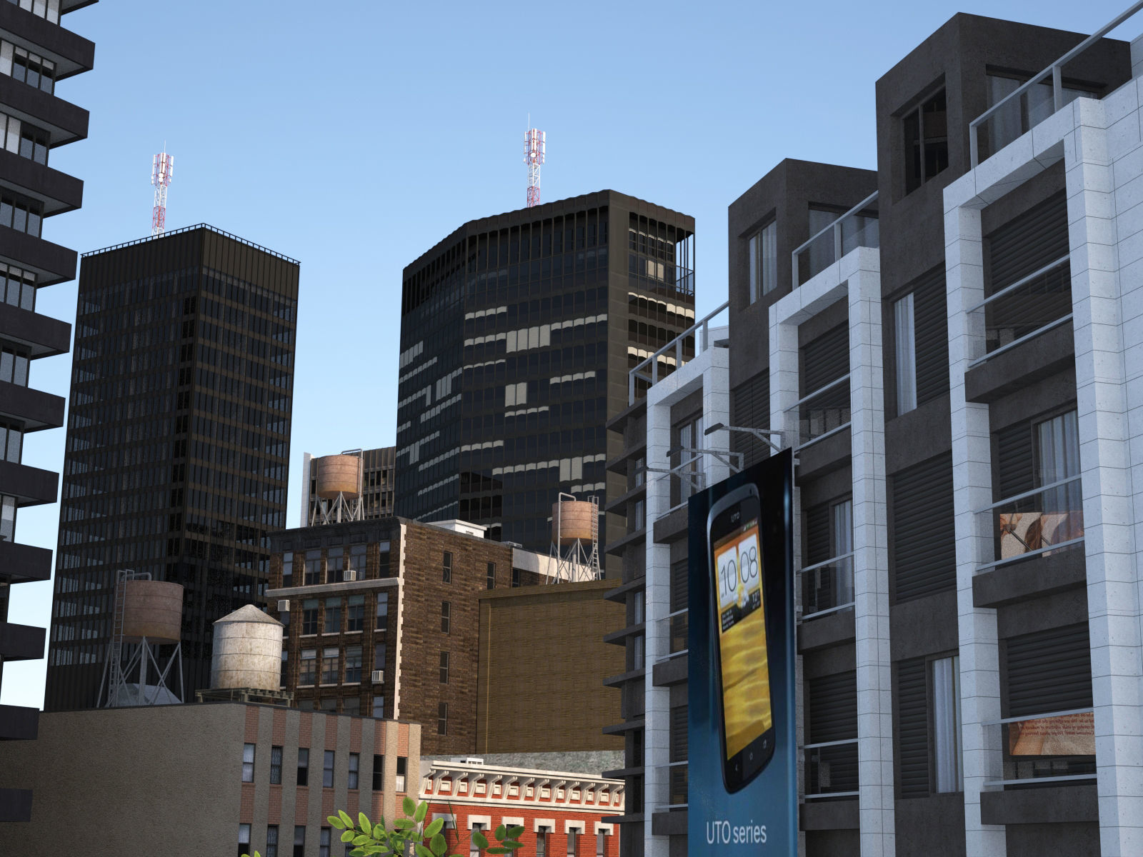 Dunkel City Low-poly 3D model_32