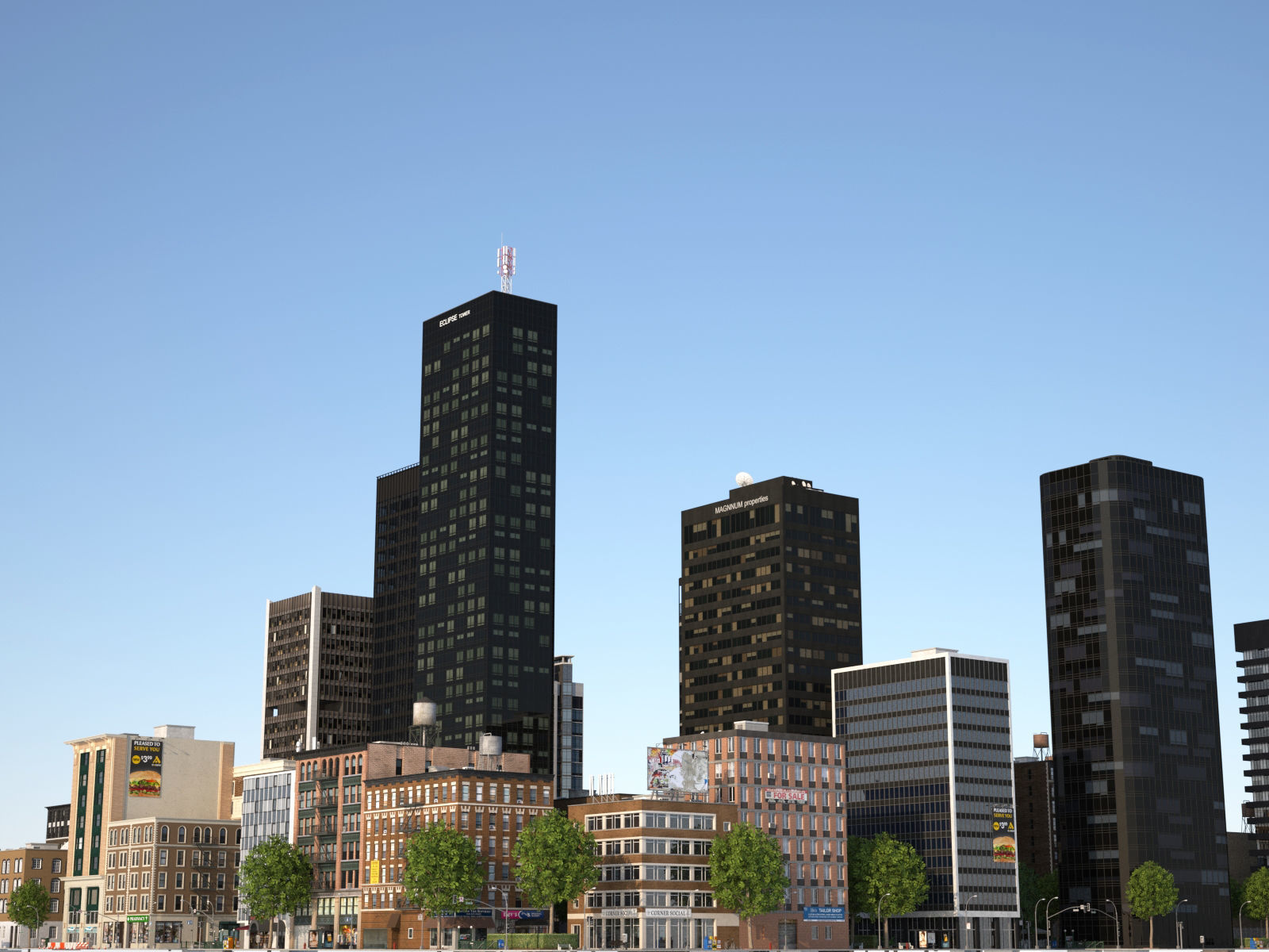 Dunkel City Low-poly 3D model_24