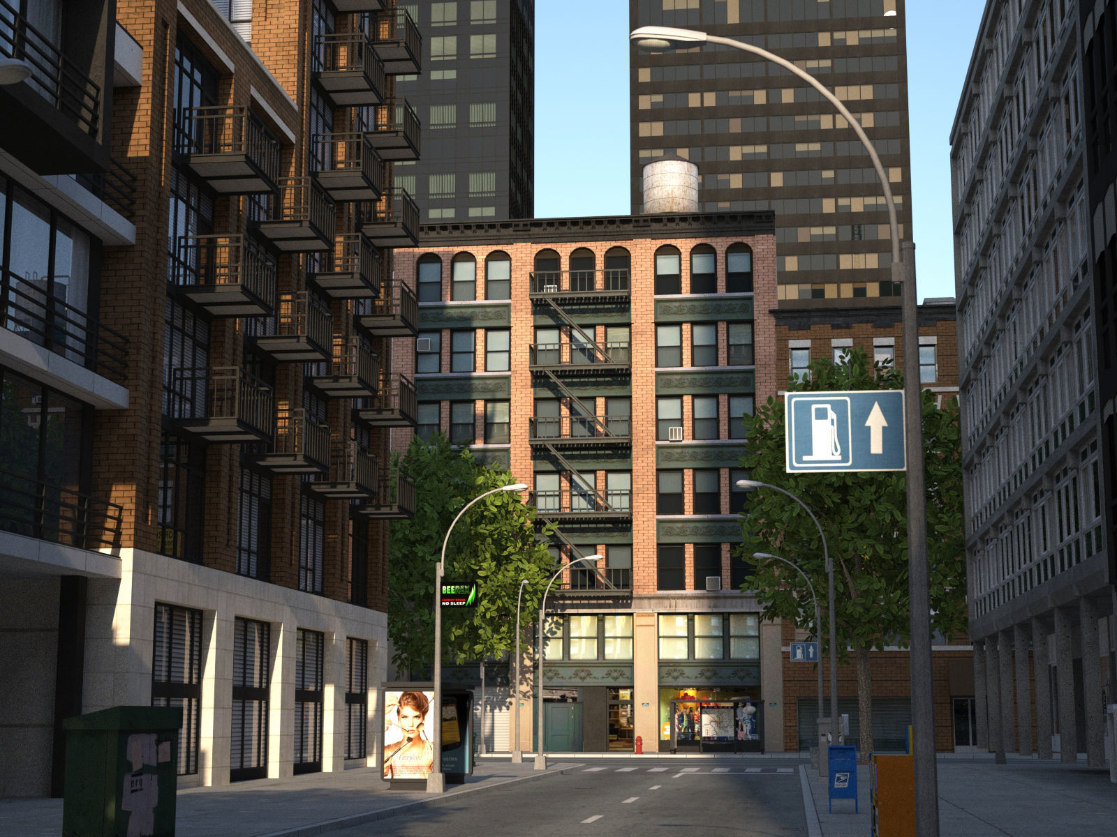 Dunkel City Low-poly 3D model_4