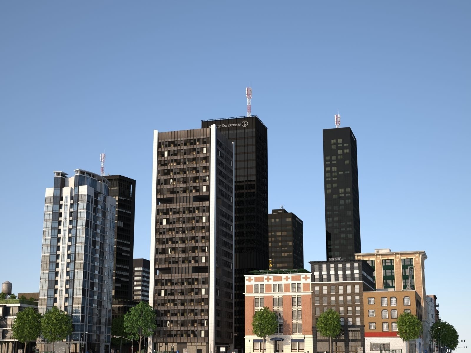 Dunkel City Low-poly 3D model_14