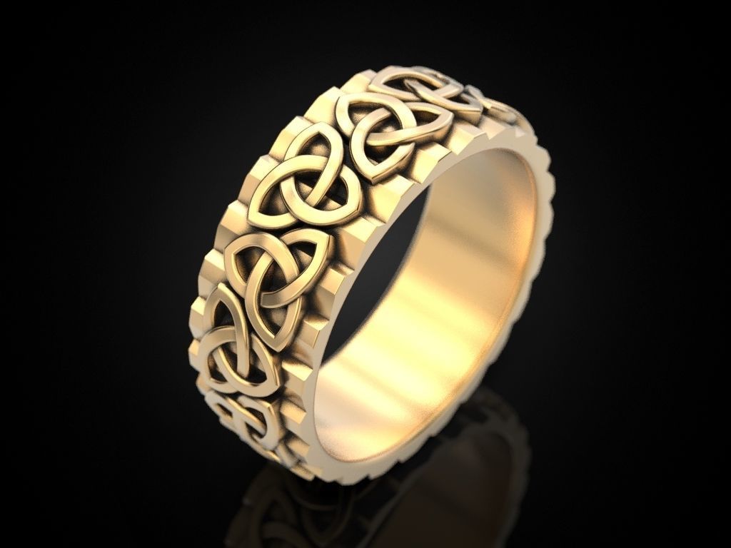 Wedding Ring 3D print model_9