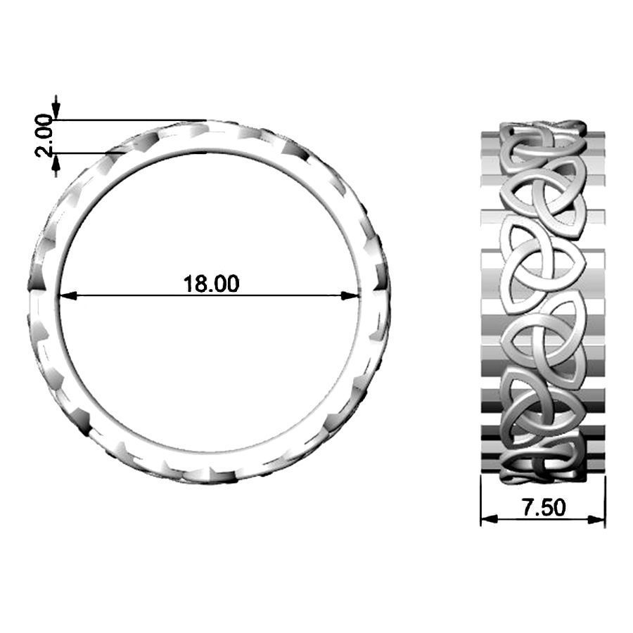 Wedding Ring 3D print model_6