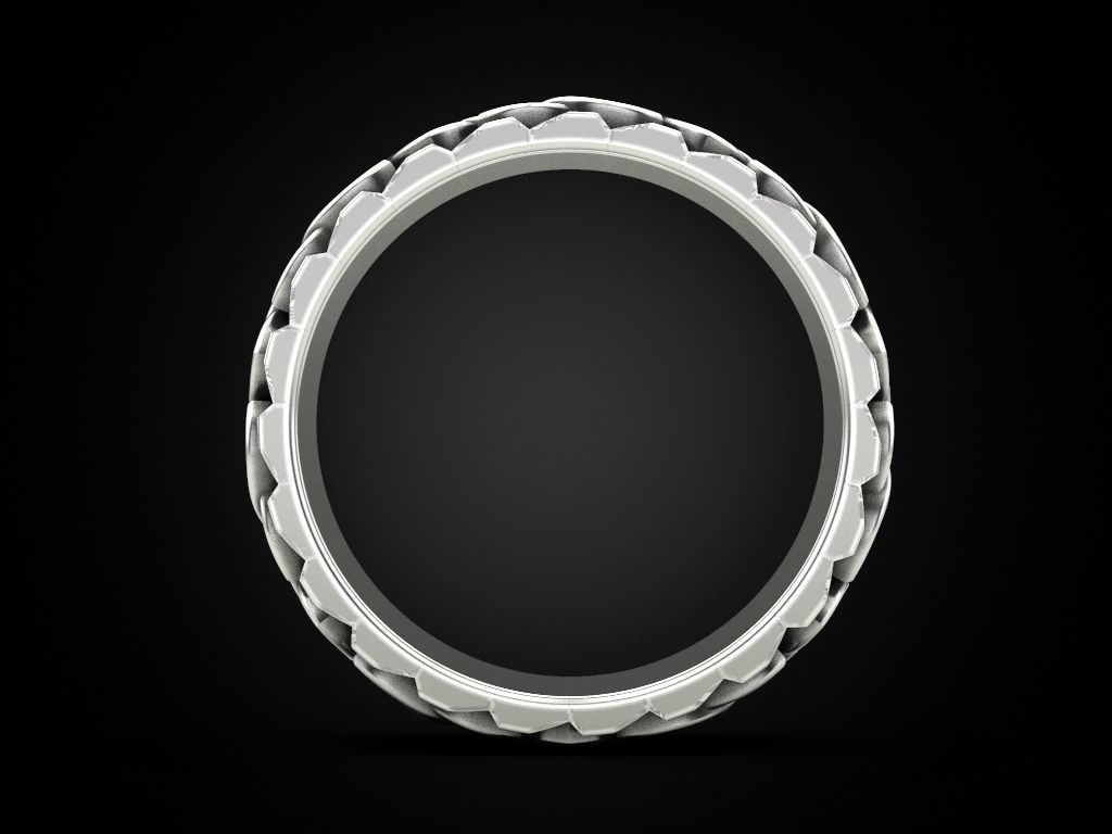 Wedding Ring 3D print model_5