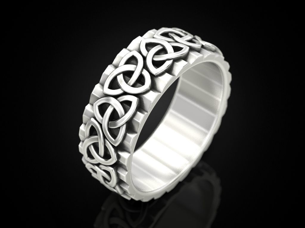 Wedding Ring 3D print model_3