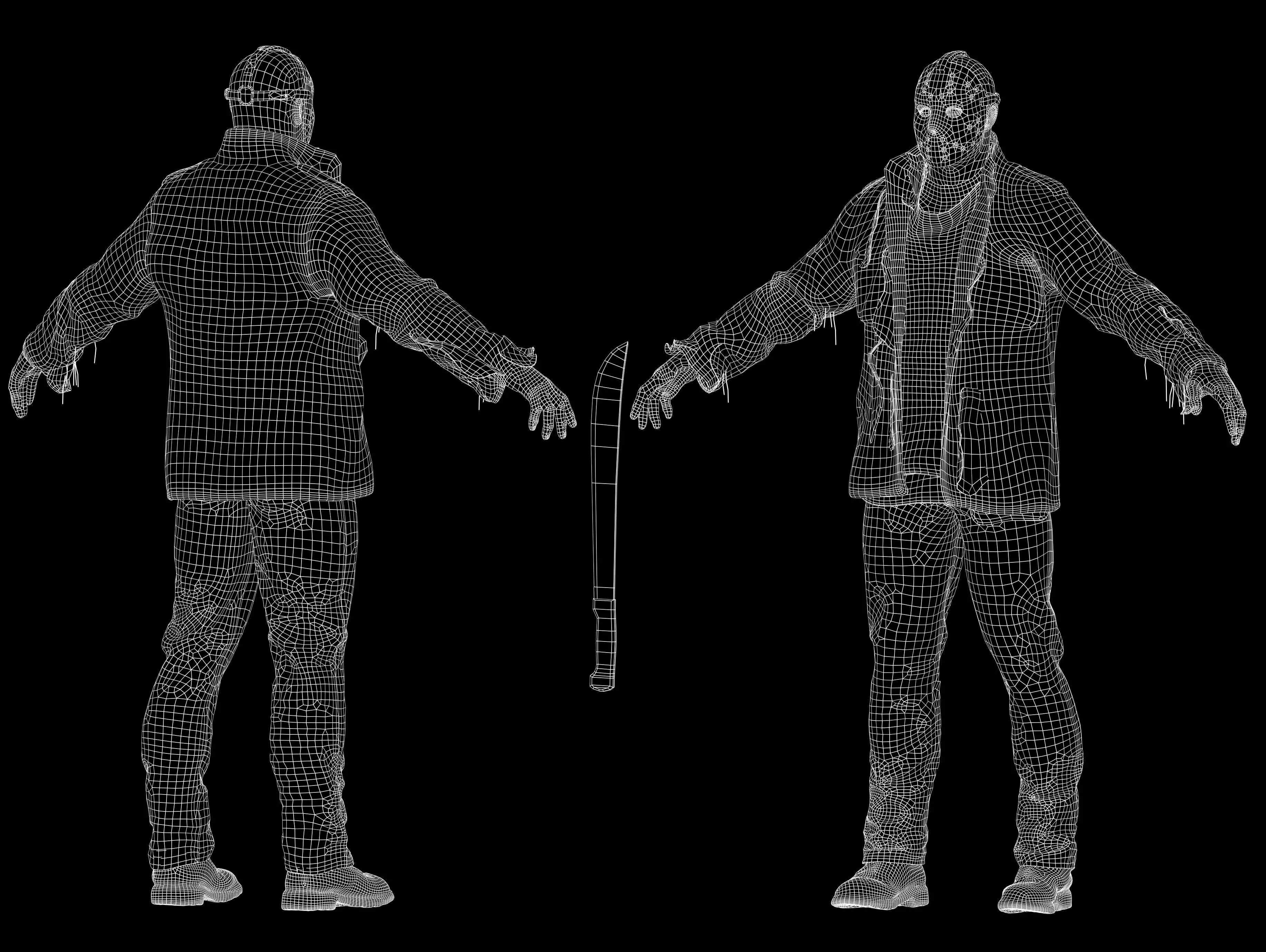 Jason Voorhees Low-poly 3D model_12