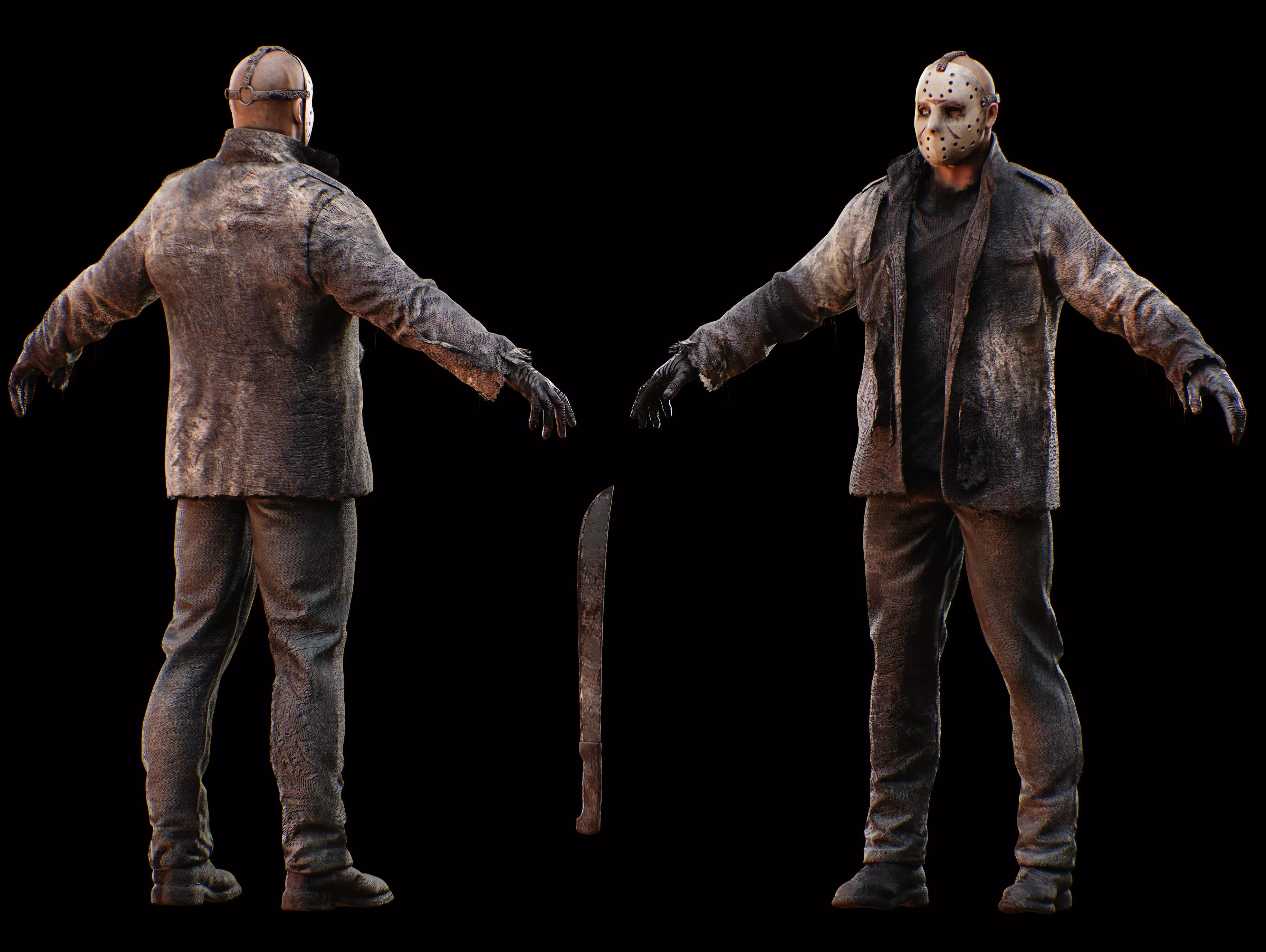 Jason Voorhees Low-poly 3D model_11