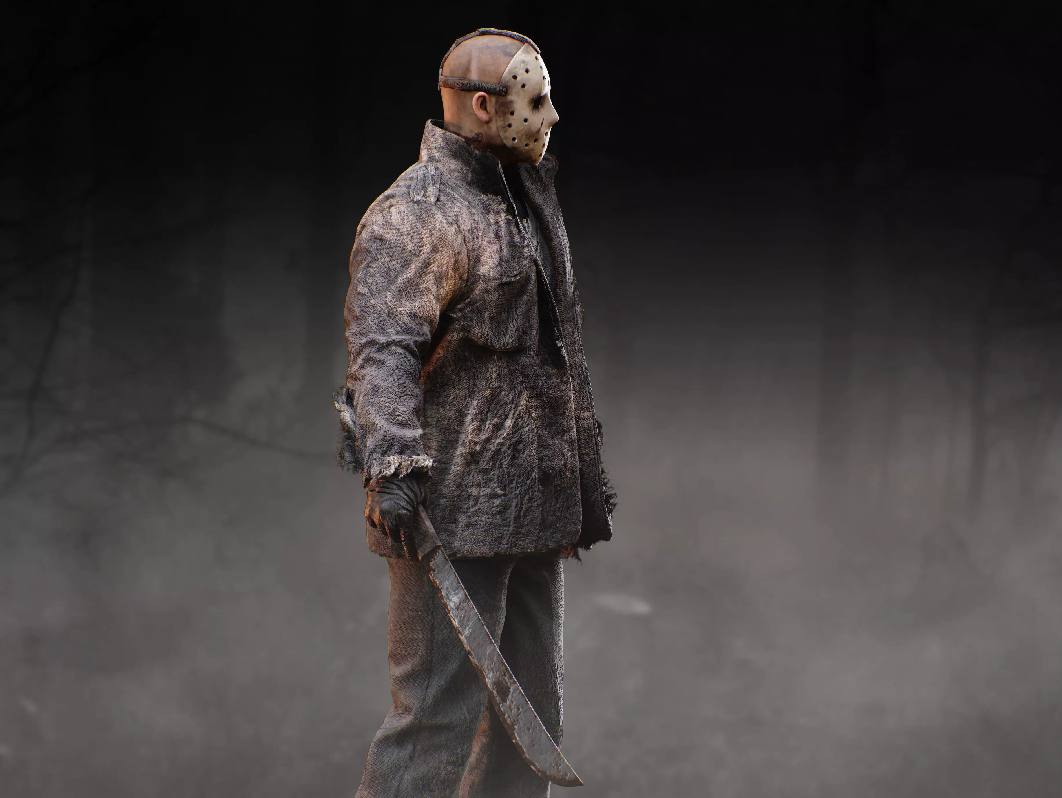 Jason Voorhees Low-poly 3D model_9