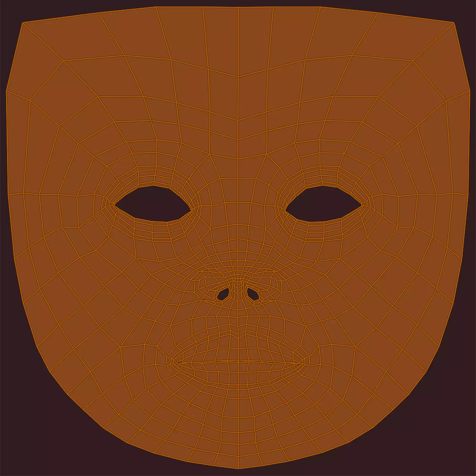 Masks Low-poly 3D model_8