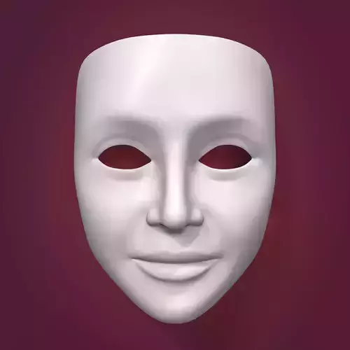 Masks Low-poly 3D model