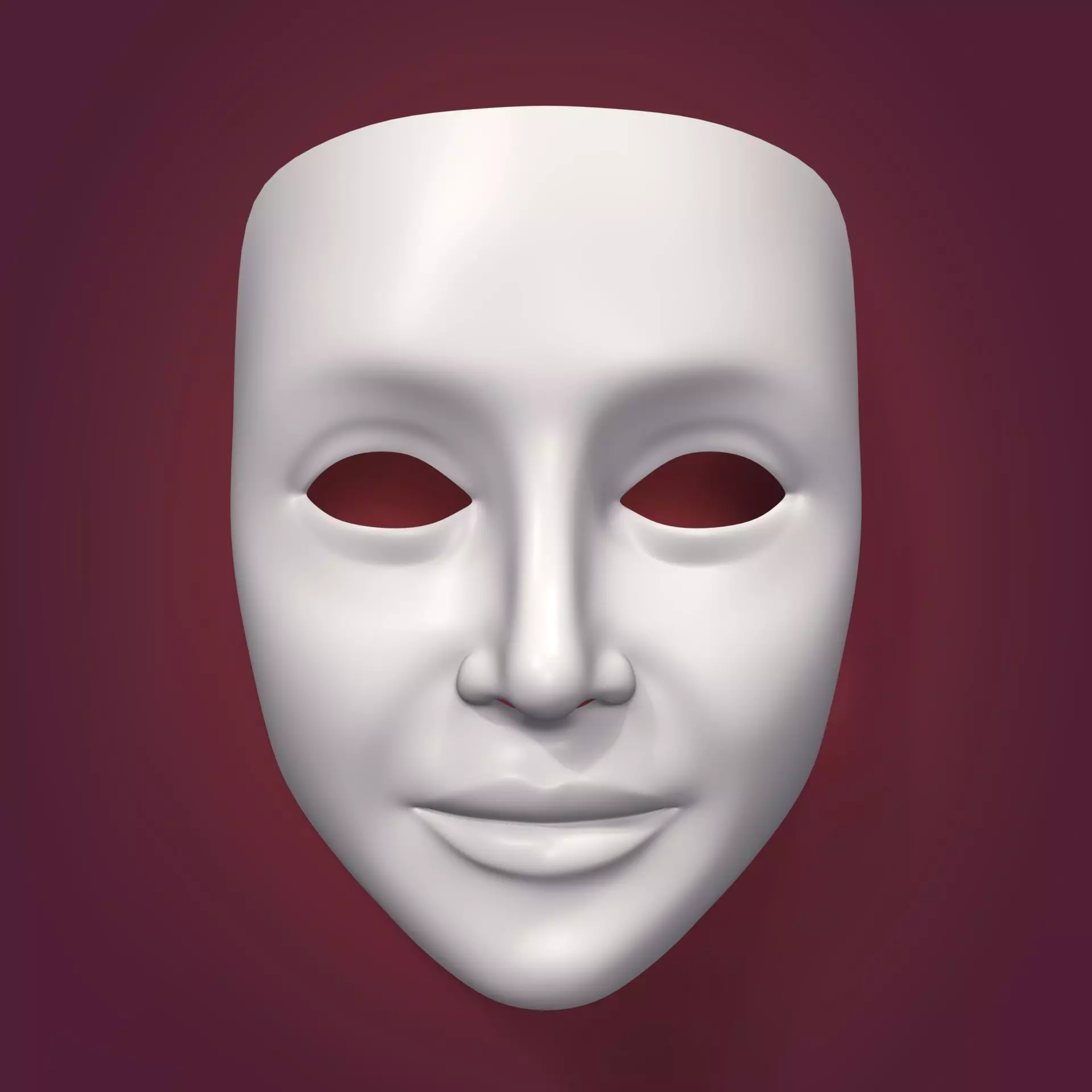 Masks Low-poly 3D model_0