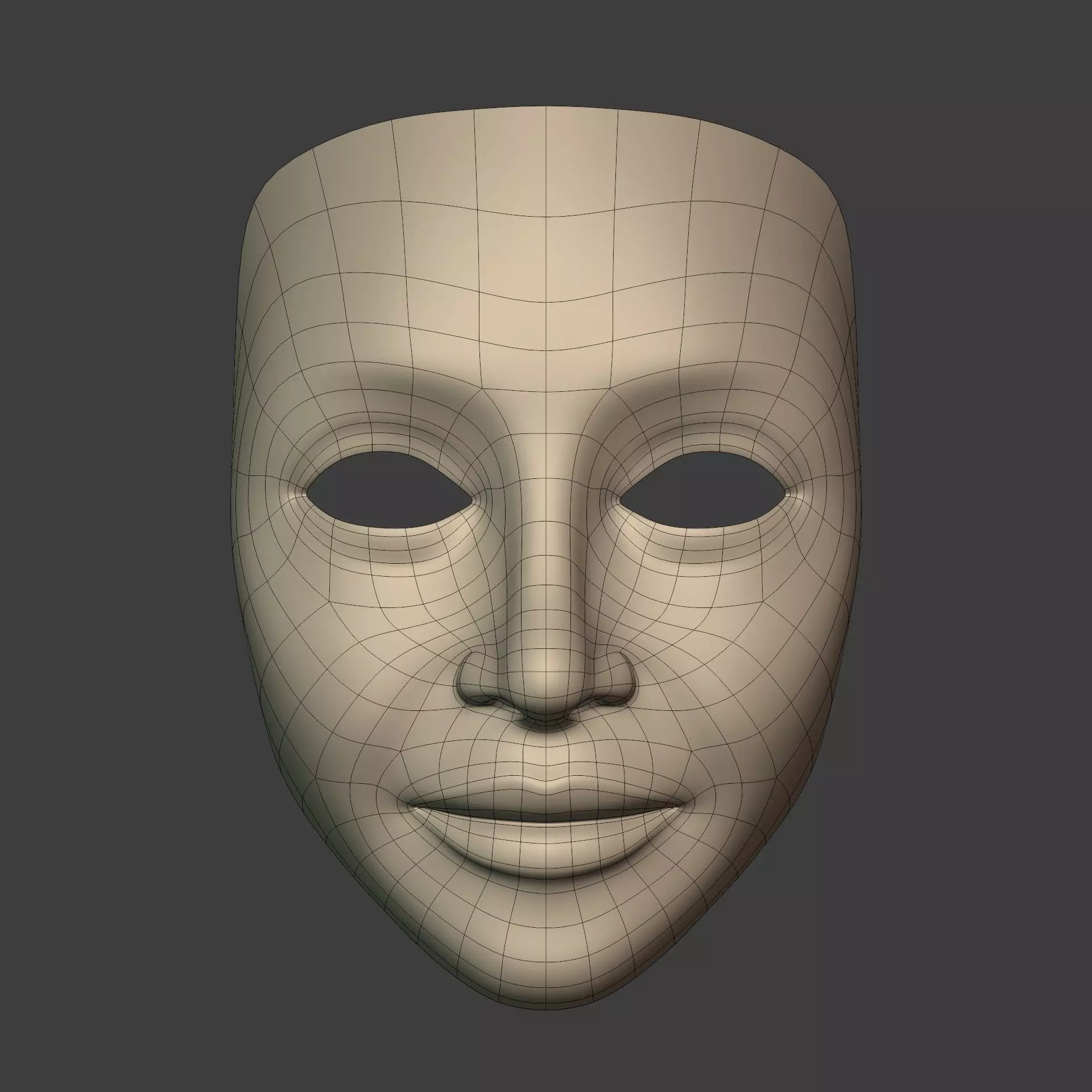 Masks Low-poly 3D model_2