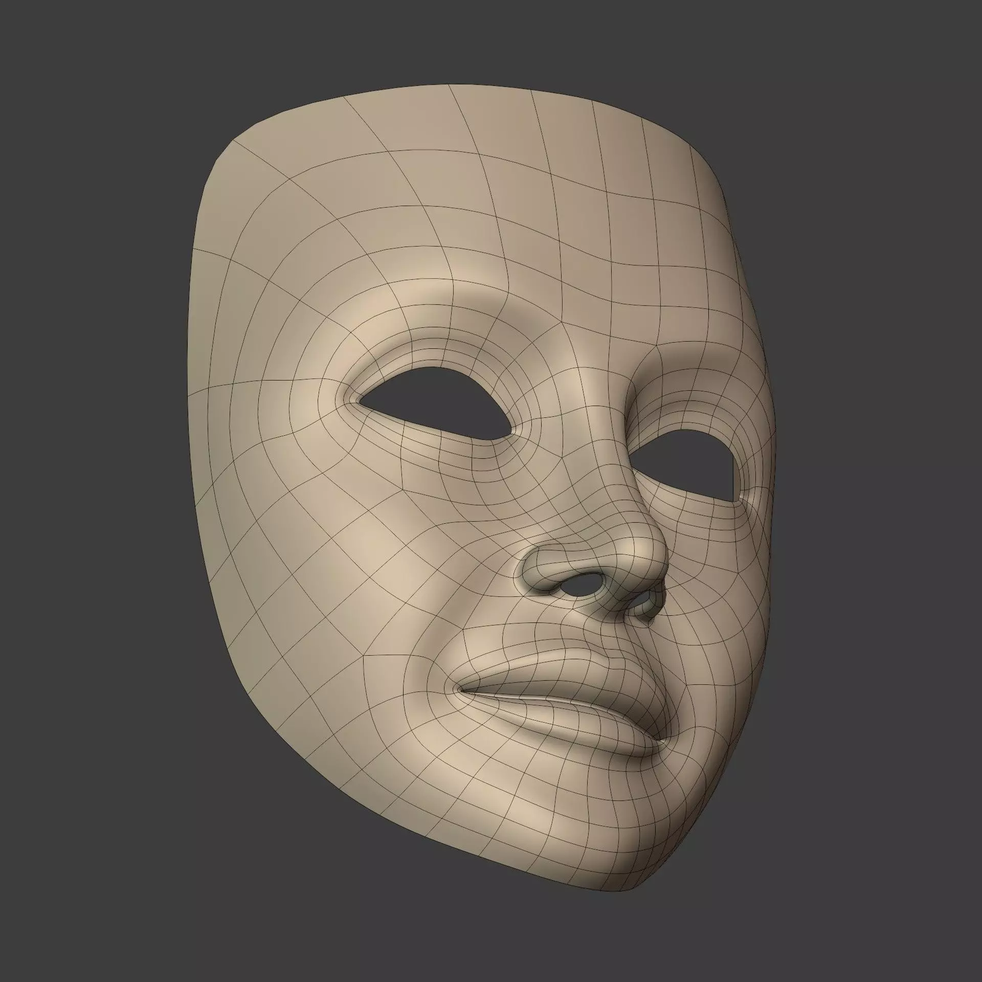 Masks Low-poly 3D model_16