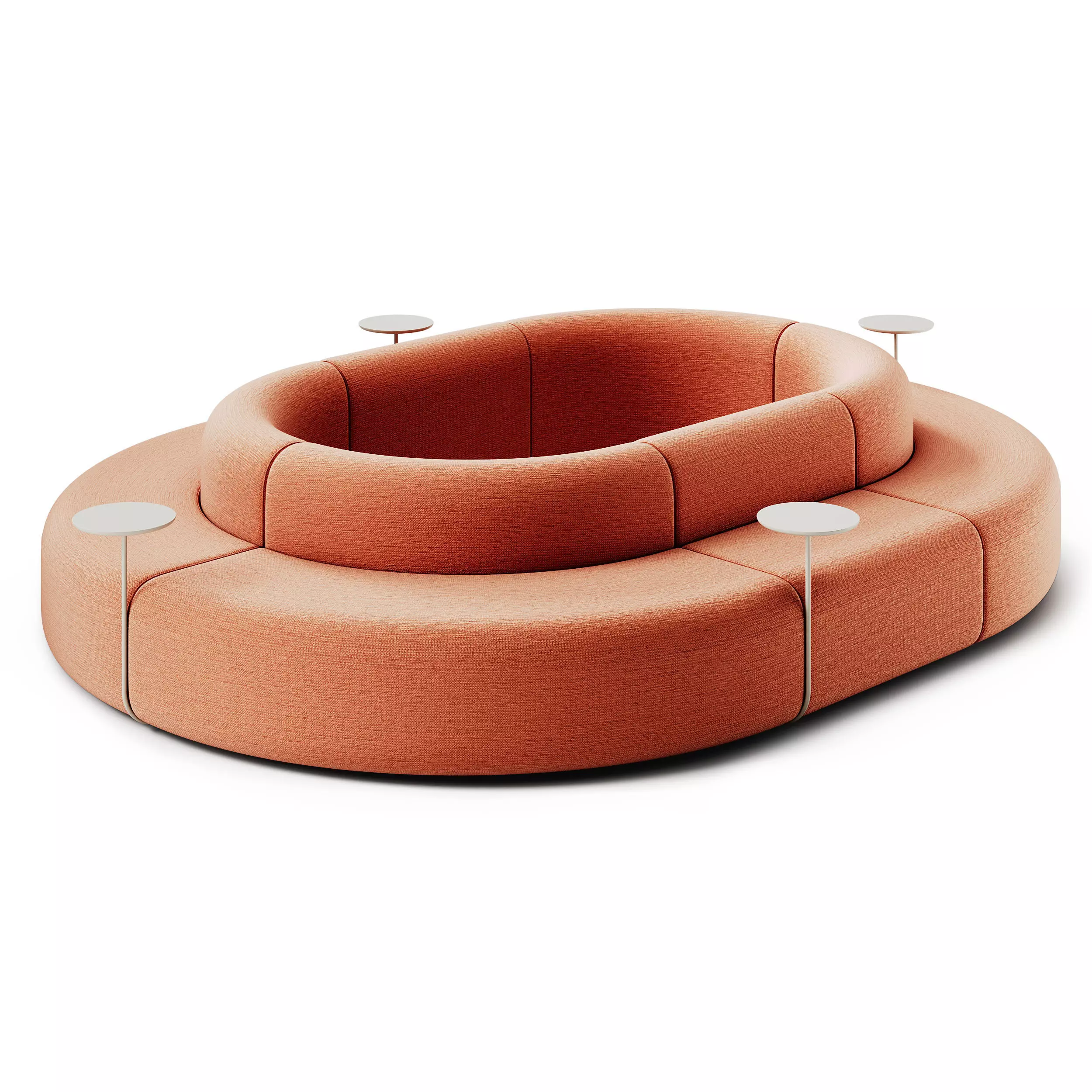 MDD Artico Sectional Sofa Rectangular Set 3D model_1