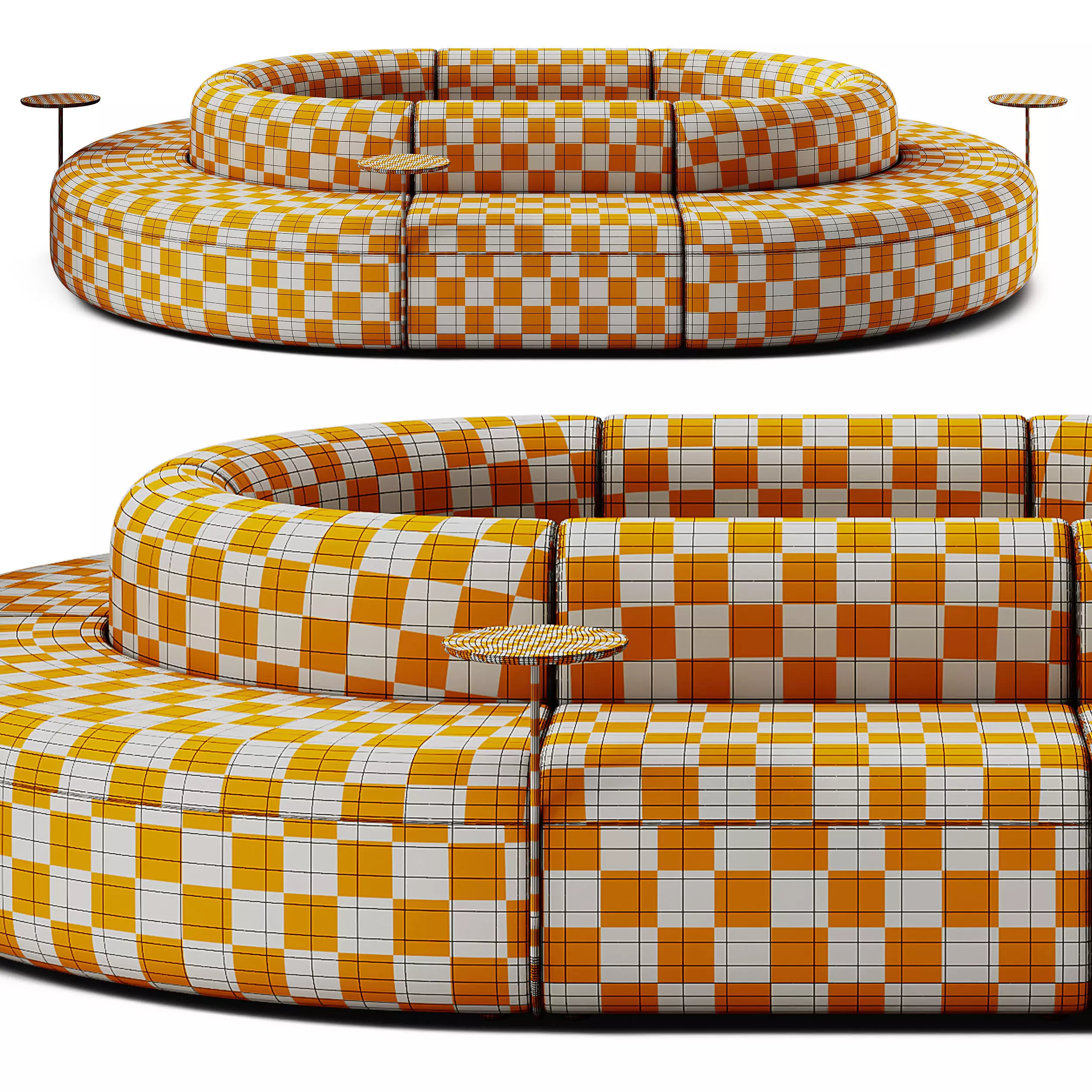 MDD Artico Sectional Sofa Rectangular Set 3D model_7