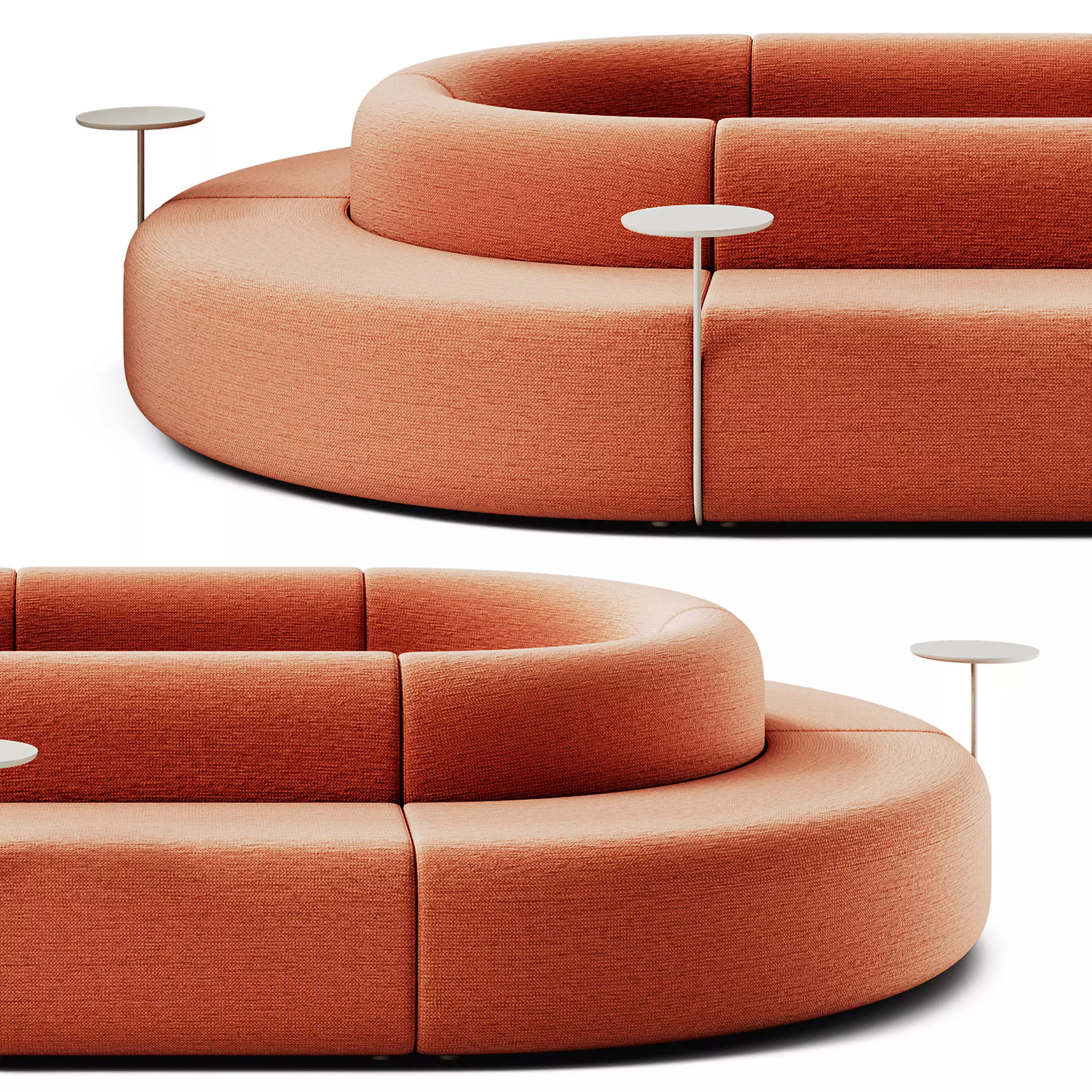 MDD Artico Sectional Sofa Rectangular Set 3D model_2