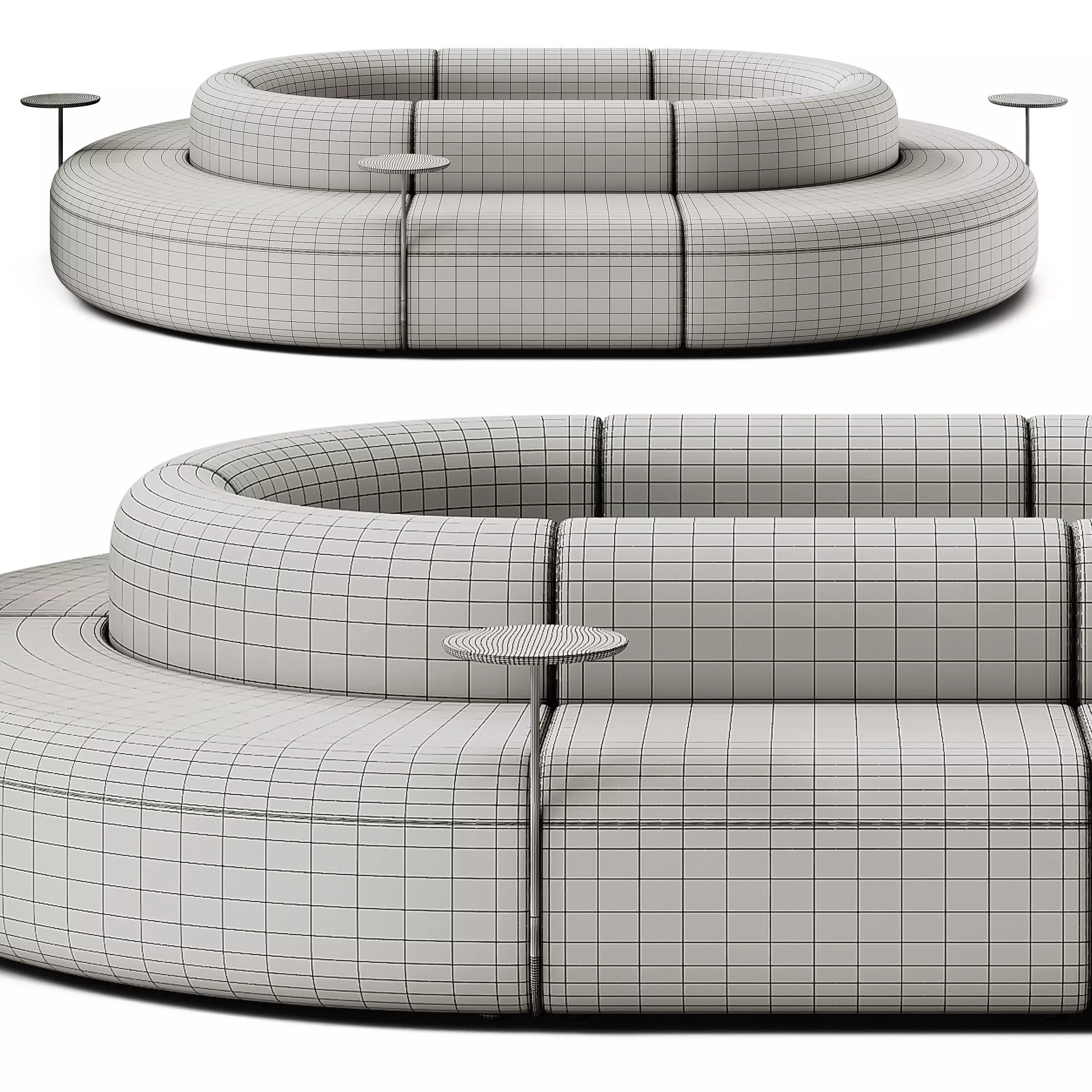 MDD Artico Sectional Sofa Rectangular Set 3D model_6