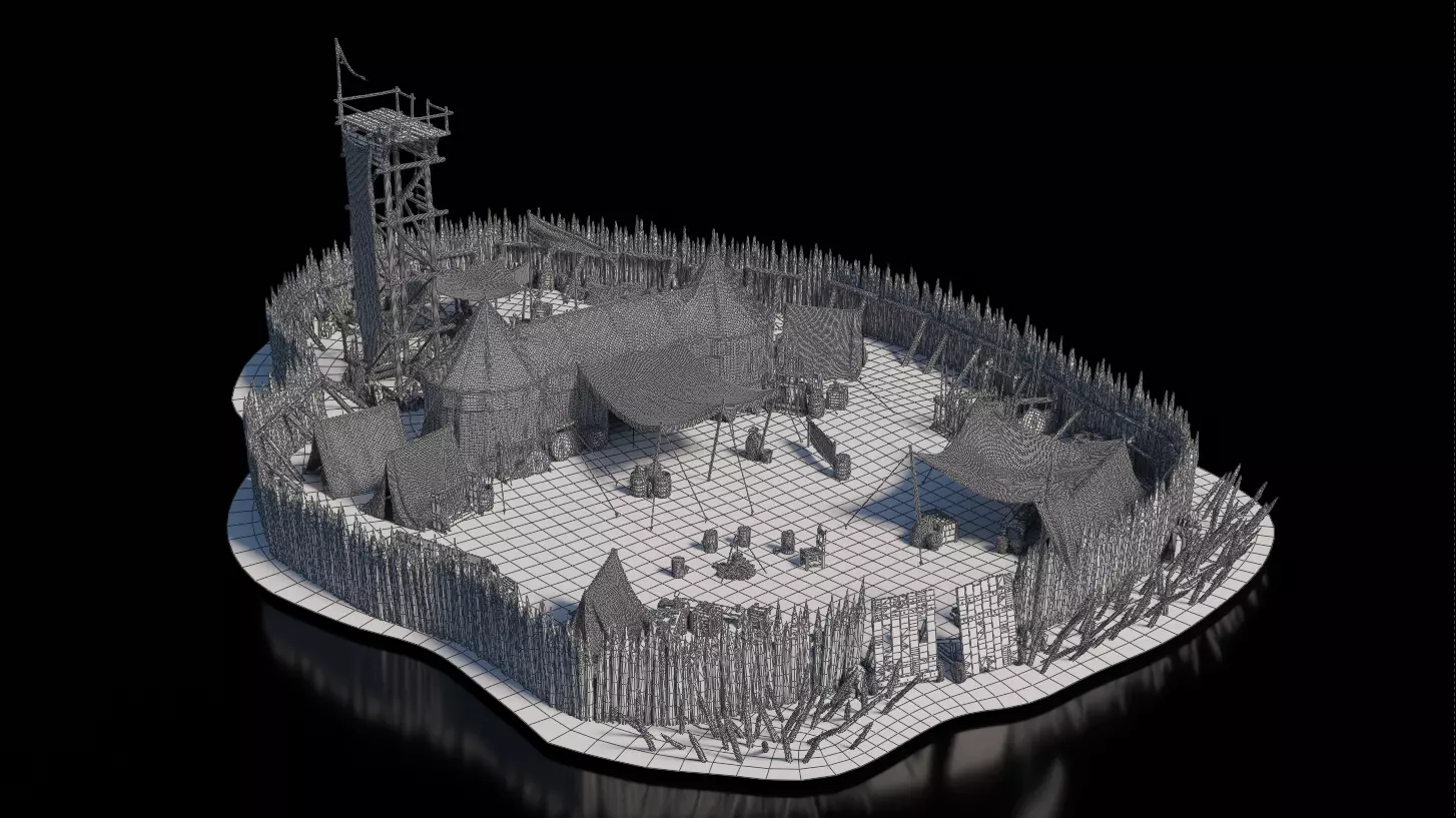 Camp 4 Medieval 3D model_2
