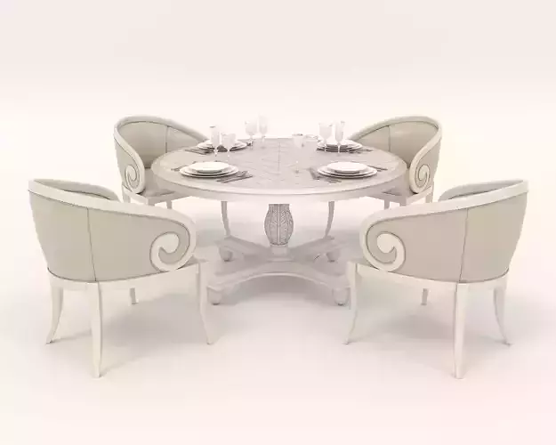 European style Dining Table and Chairs 7