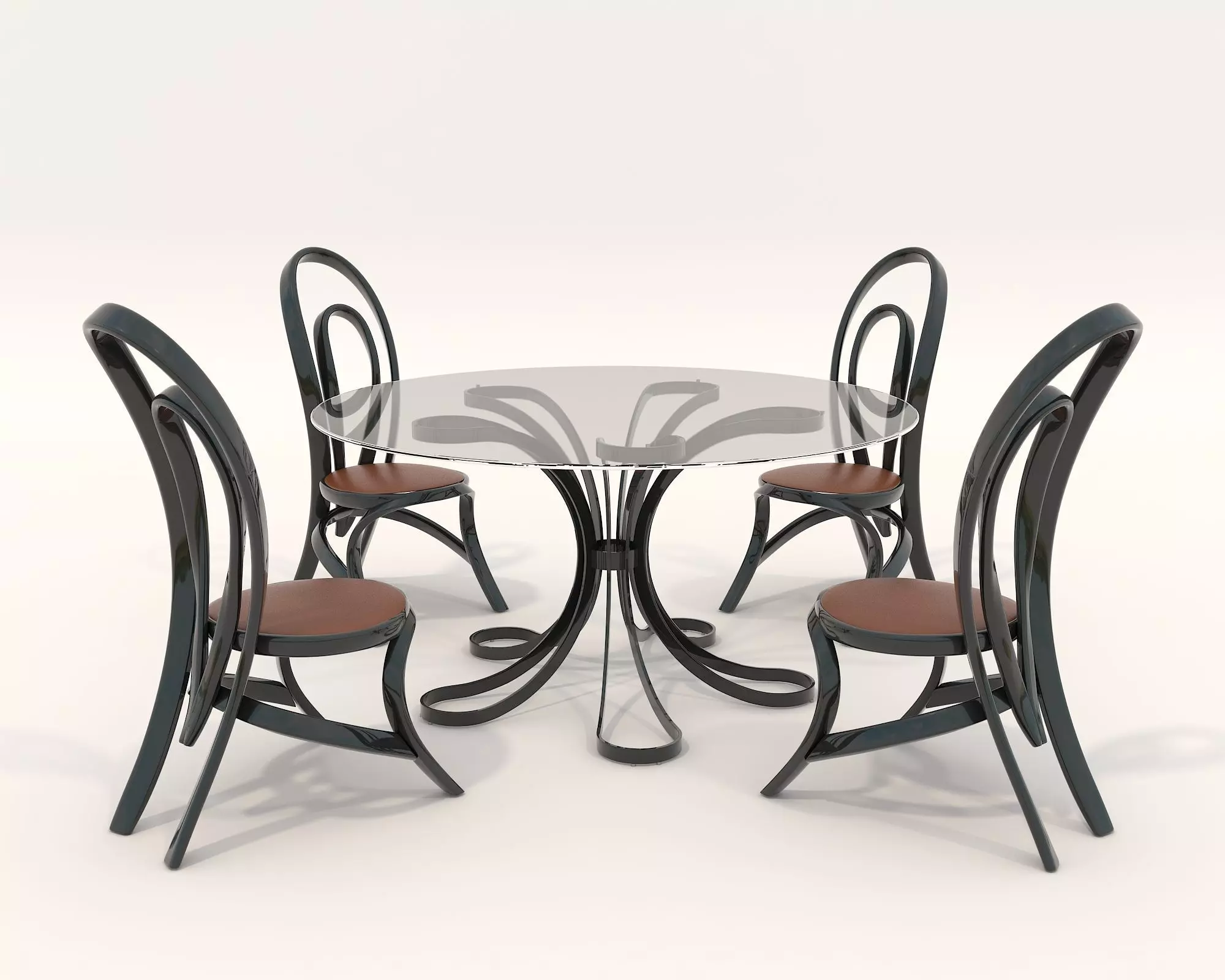 Modern Dining Table and Chairs 29 3D model_0