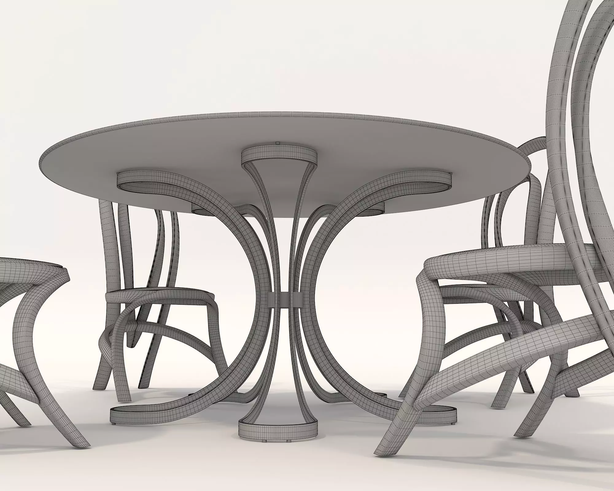 Modern Dining Table and Chairs 29 3D model_10