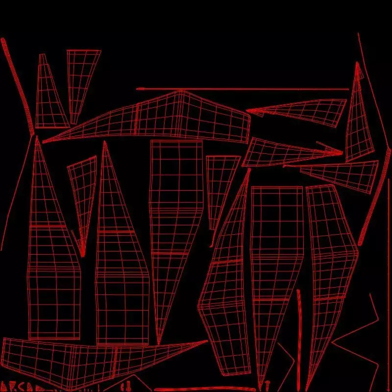 Paper Plane Green Low-poly 3D model_7