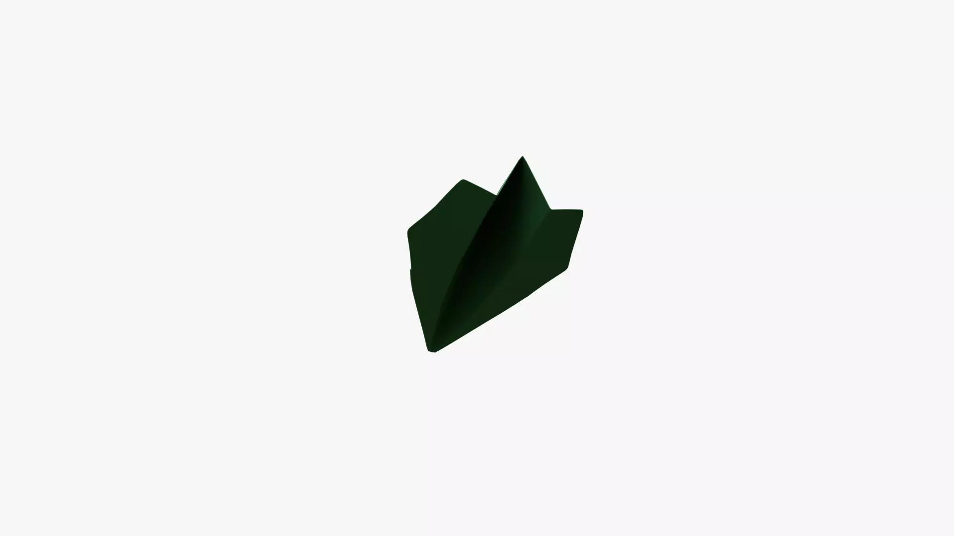 Paper Plane Green Low-poly 3D model_5