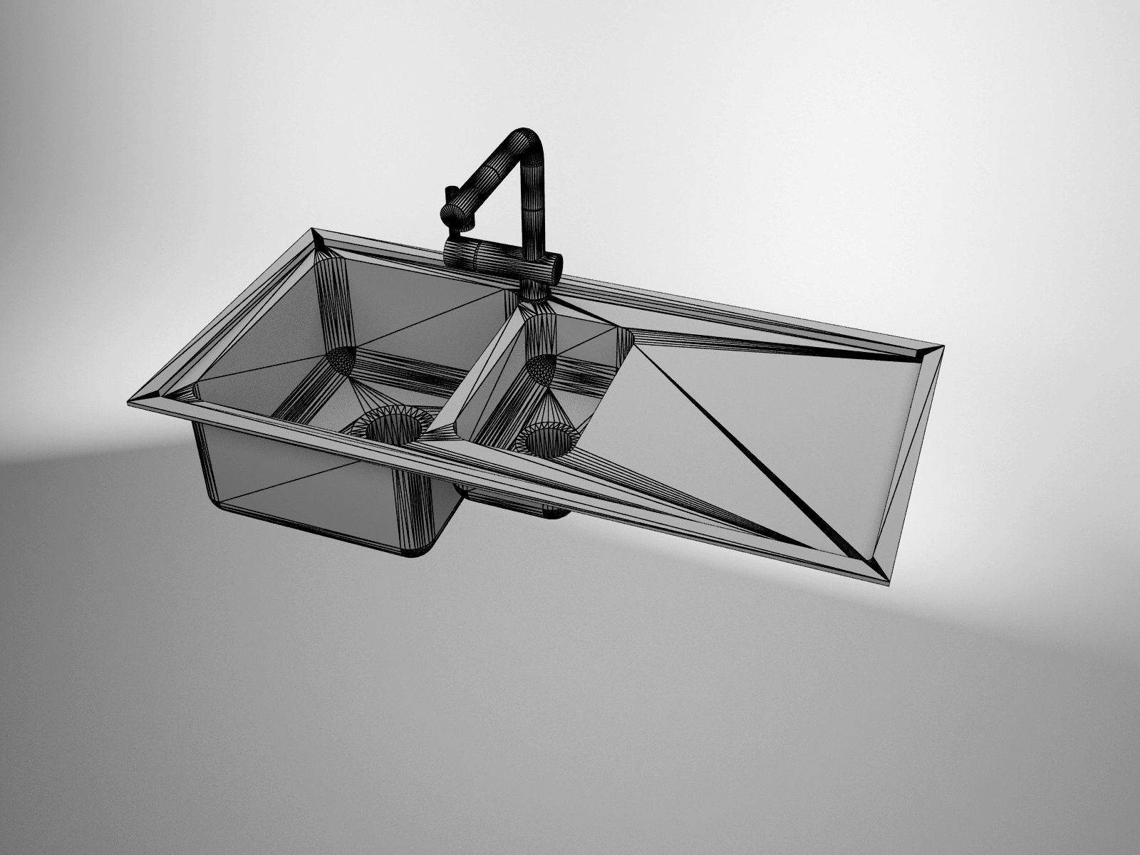 Sink Smeg Steel Model LL102S-2 3D model_3