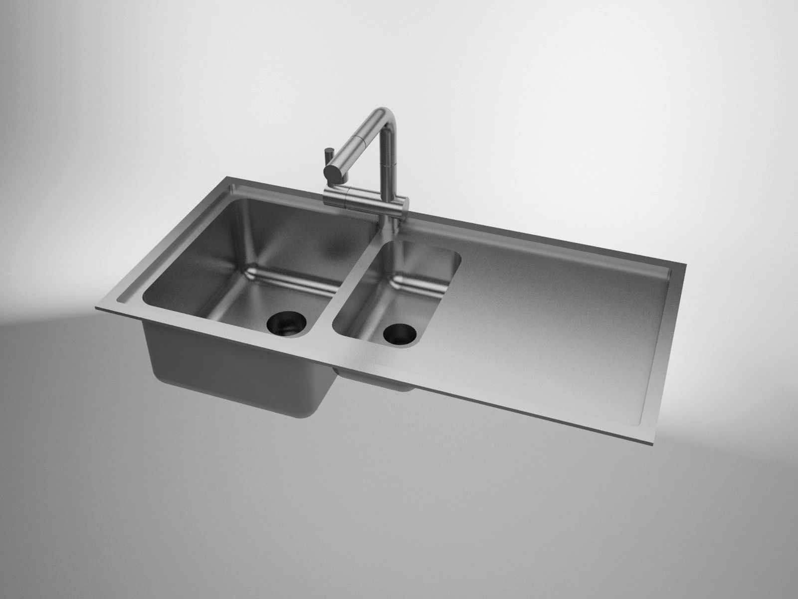 Sink Smeg Steel Model LL102S-2 3D model_5