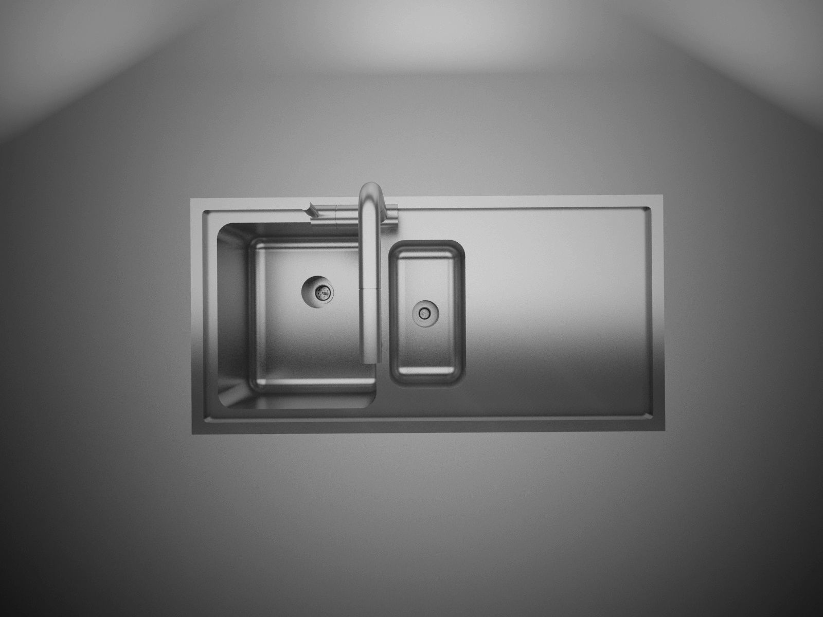 Sink Smeg Steel Model LL102S-2 3D model_1