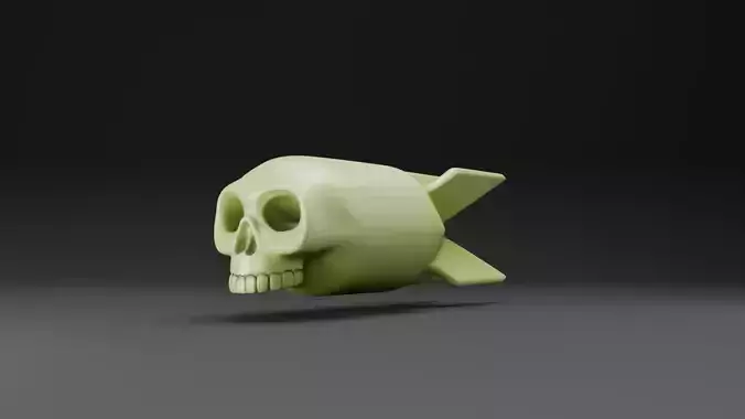 Skull Bomb  Stylized 3D Printable Model