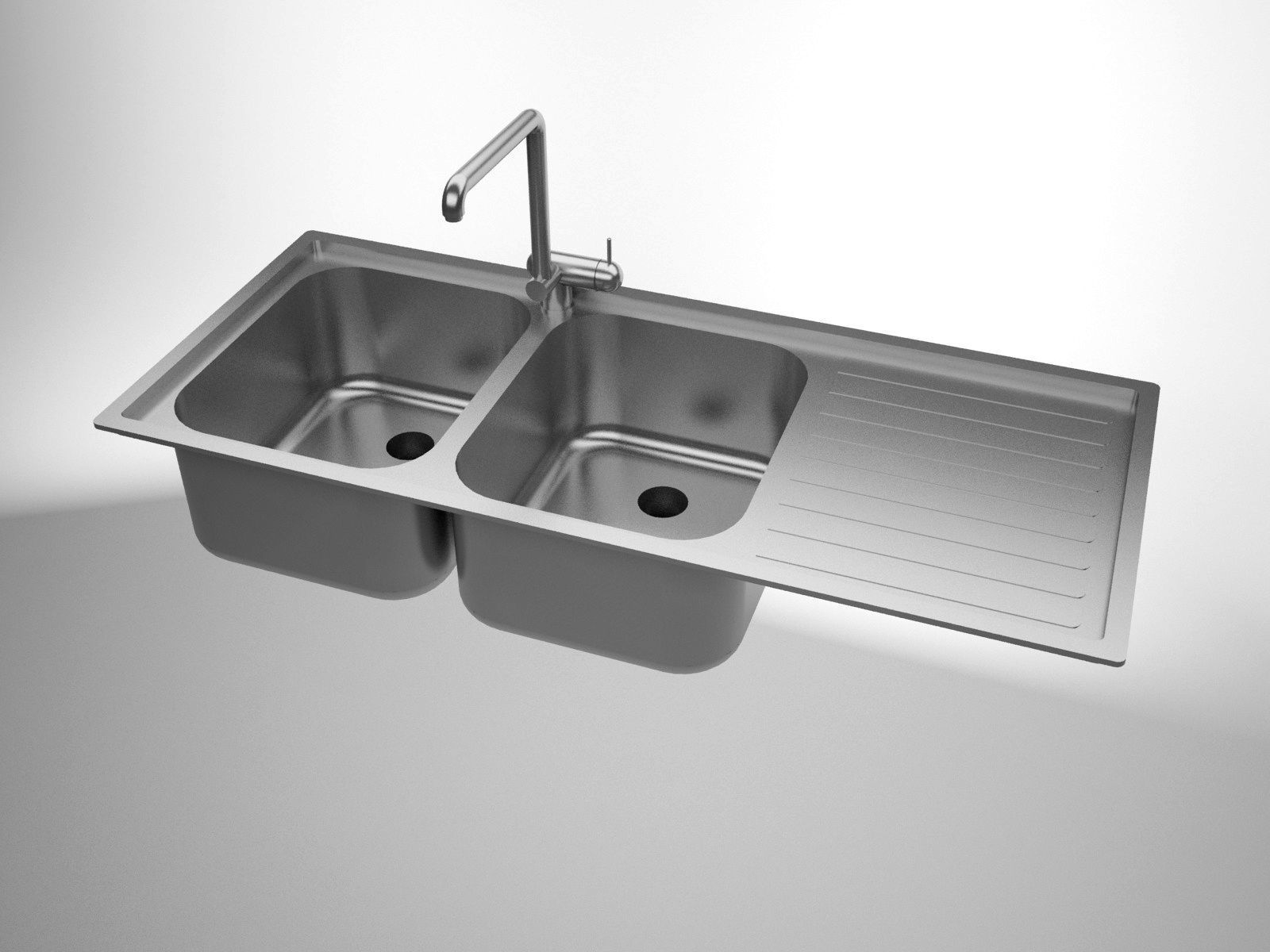 Sink Smeg Steel Model LM116S-2 3D model_2