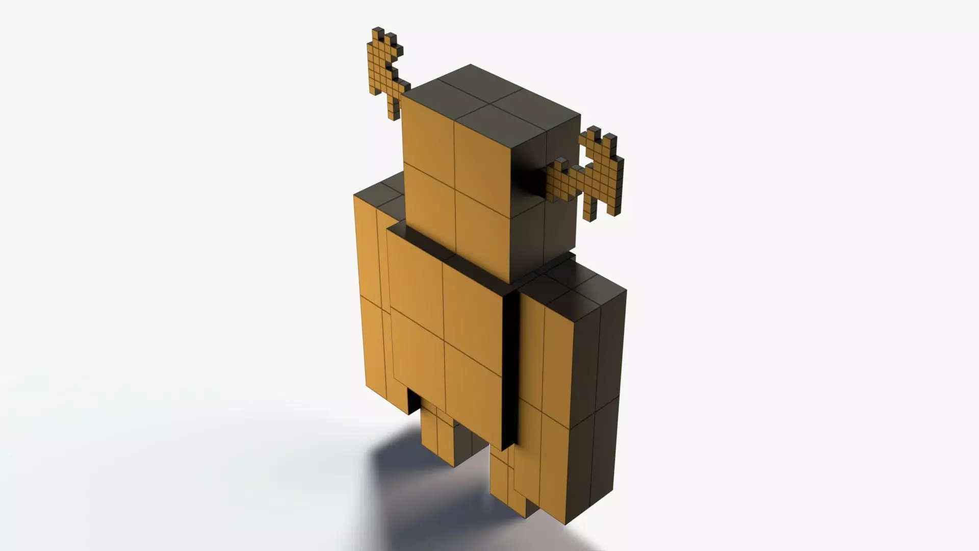 Minecraft Warden Rig Low-poly 3D model_11