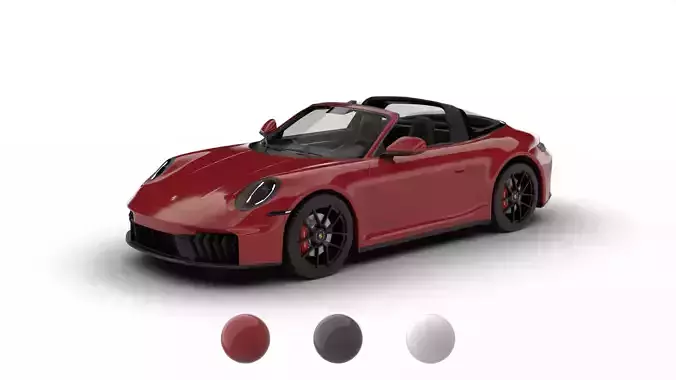 Porsche 911 Carrera Targa 4 GTS 2025 3d model