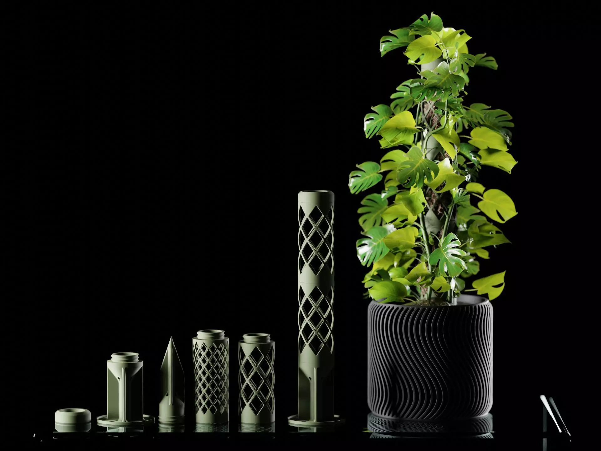 Modular Plant Support Tower  3D print model_0