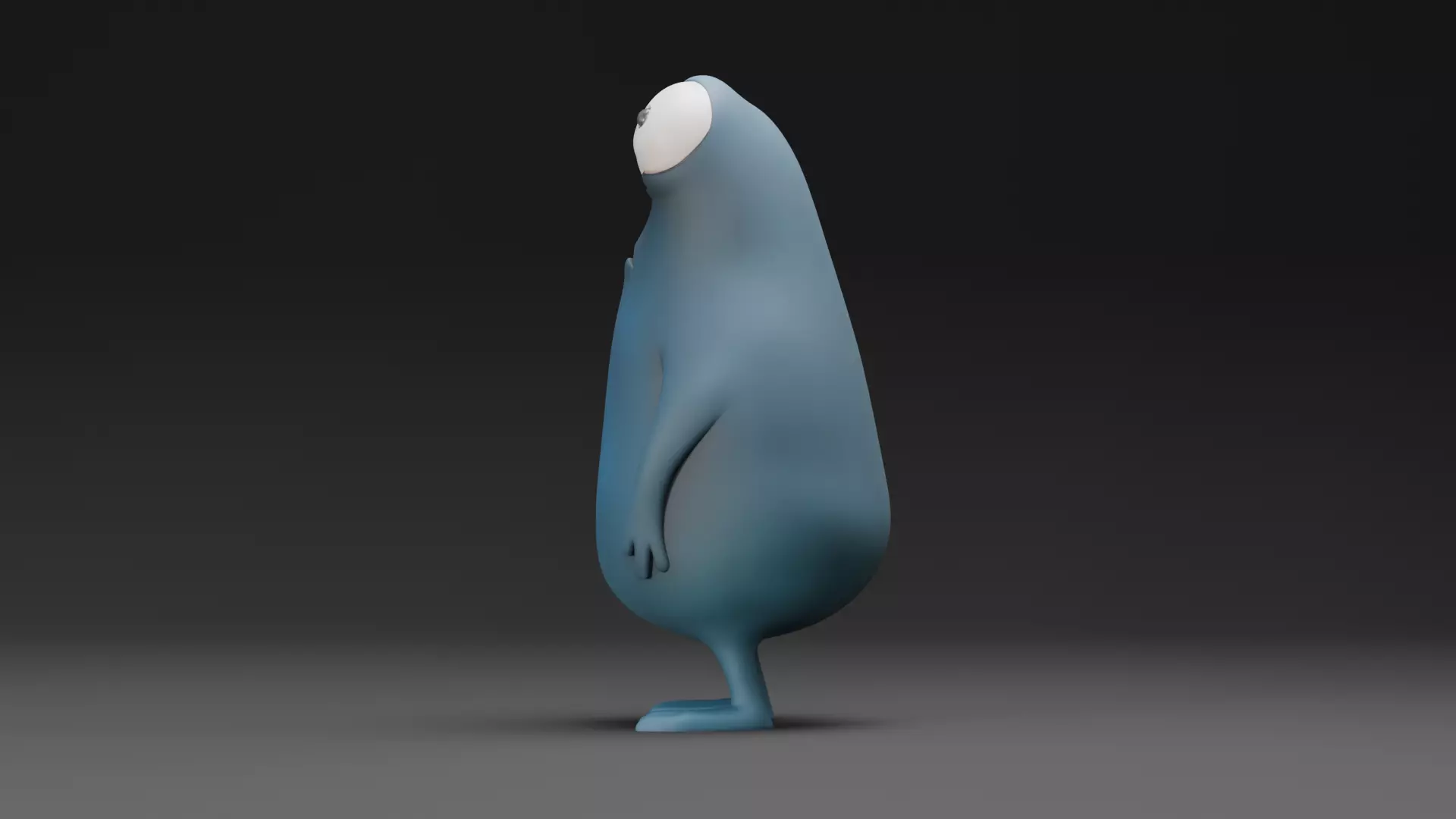Goofy Blob Creature  Stylized 3D Printable 3D print model_1