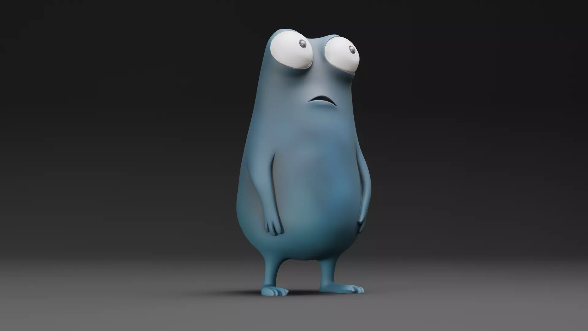 Goofy Blob Creature  Stylized 3D Printable 3D print model_4