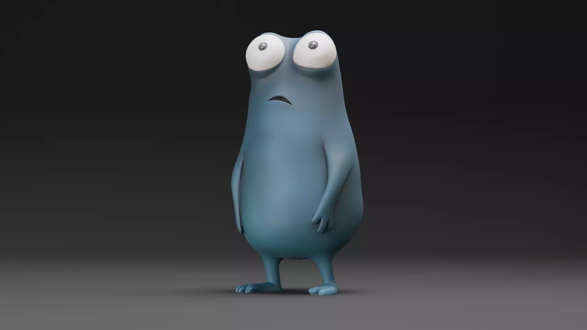 Goofy Blob Creature  Stylized 3D Printable 3D print model_0