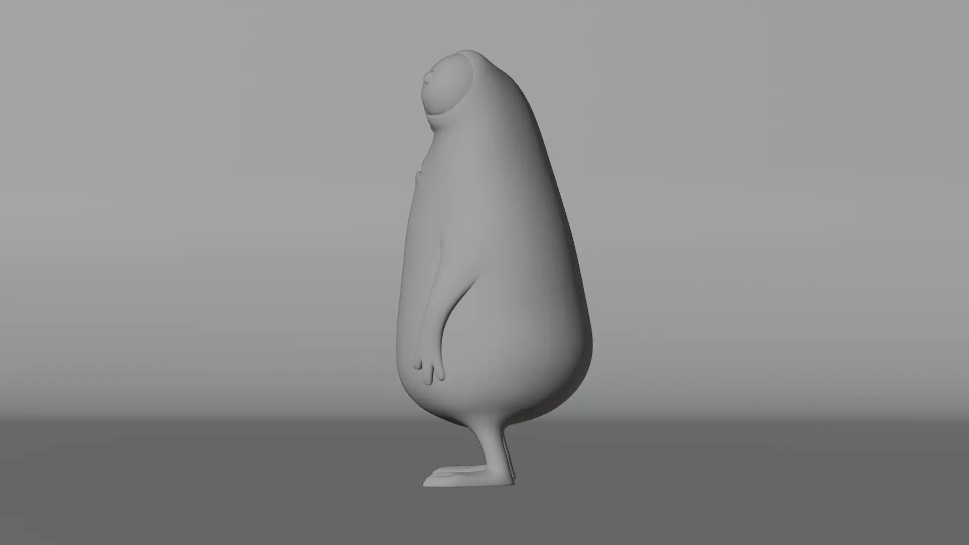 Goofy Blob Creature  Stylized 3D Printable 3D print model_5